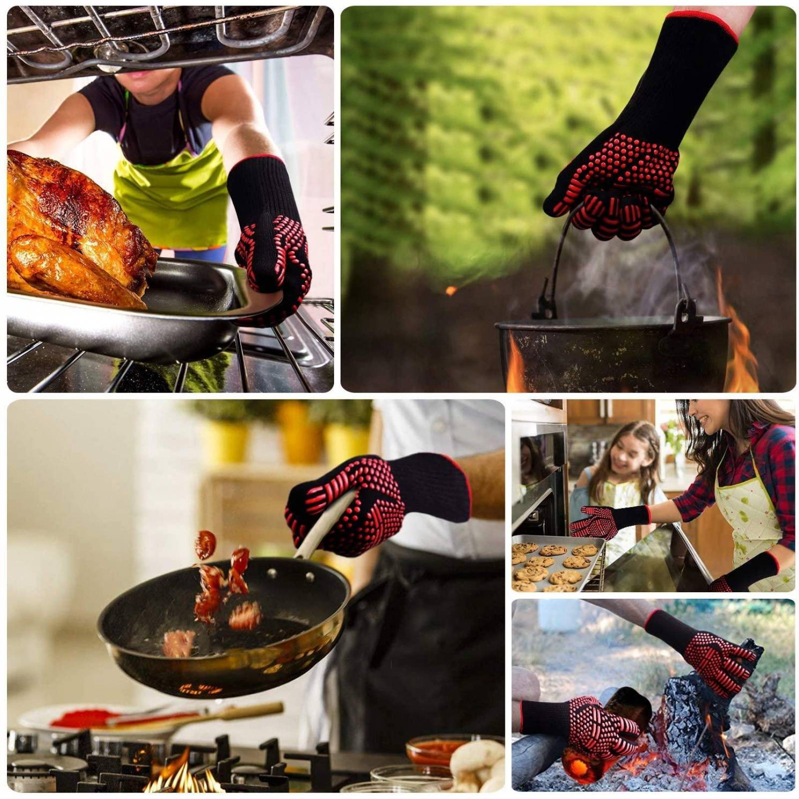 Guantes para horno o barbacoa resistentes al calor 