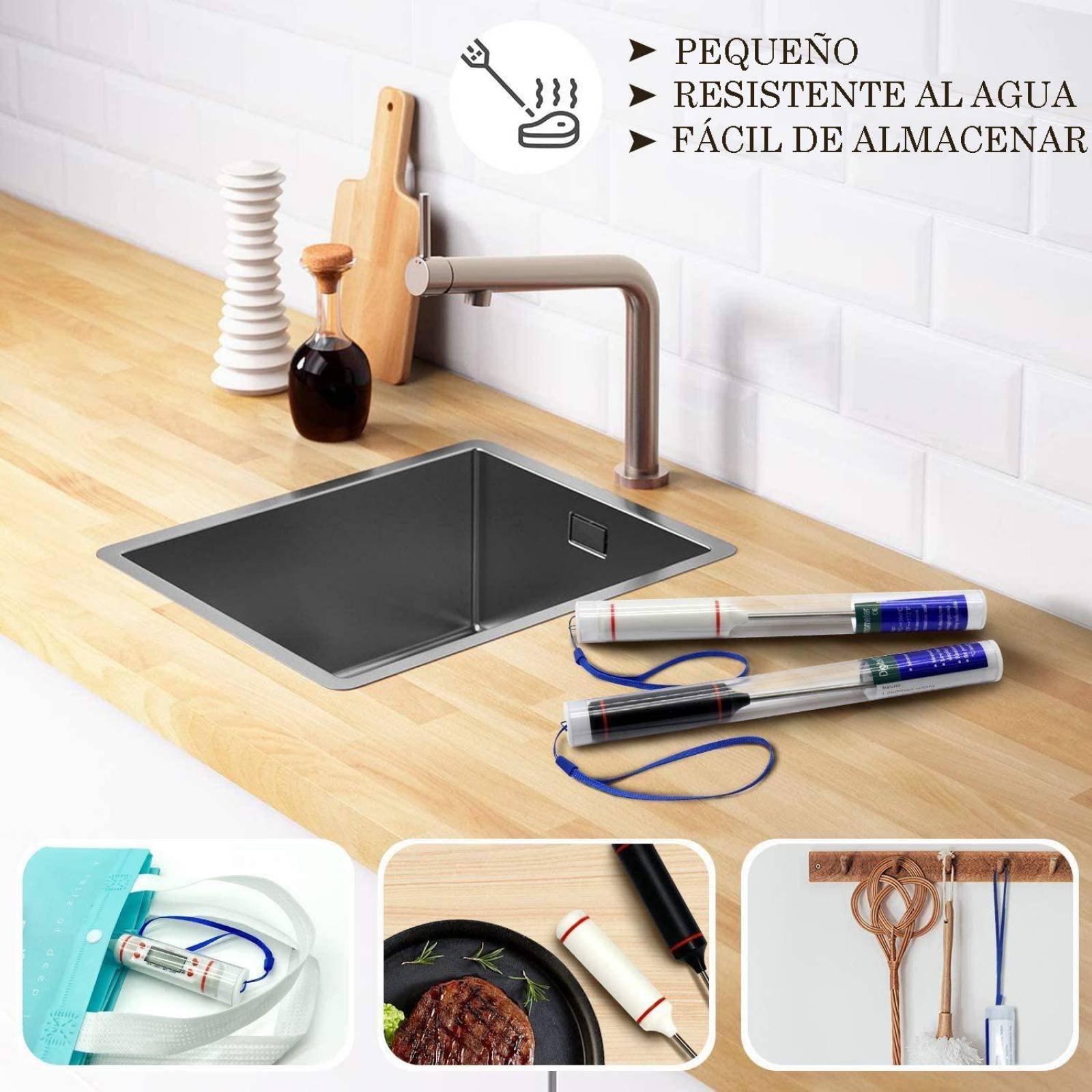 Termómetro Digital de Cocina para Carne o Reposteria 