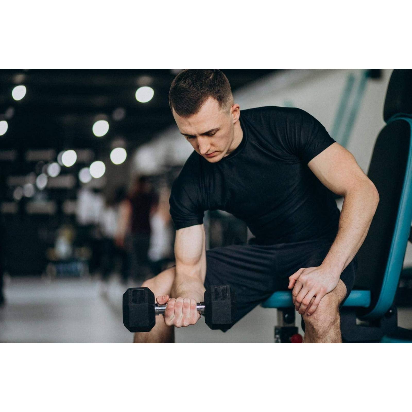 Mancuerna Hexagonal de Acero Forro Neopreno 30 lb 