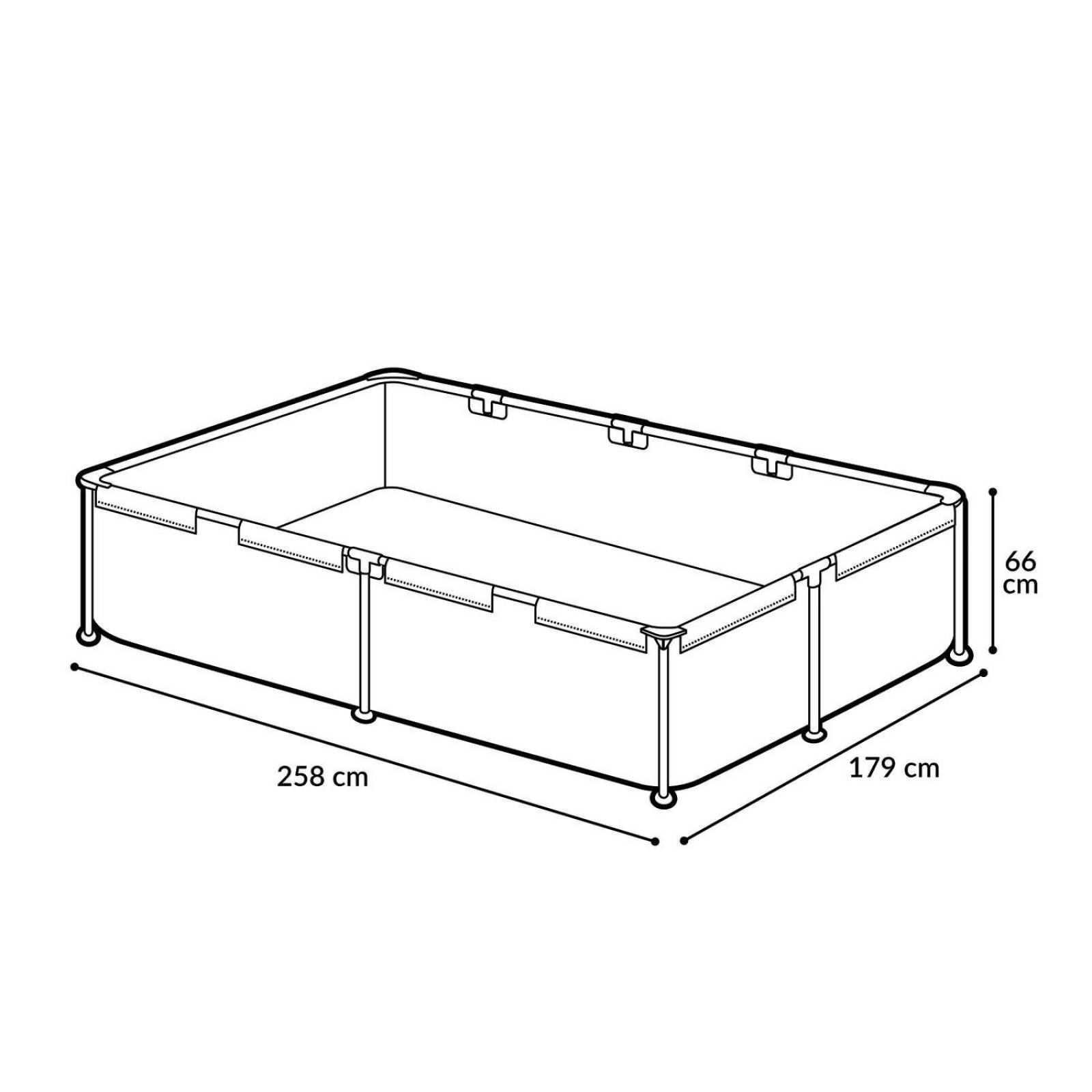 Alberca Piscina Familiar Rectangular Estructural 258x179x66 