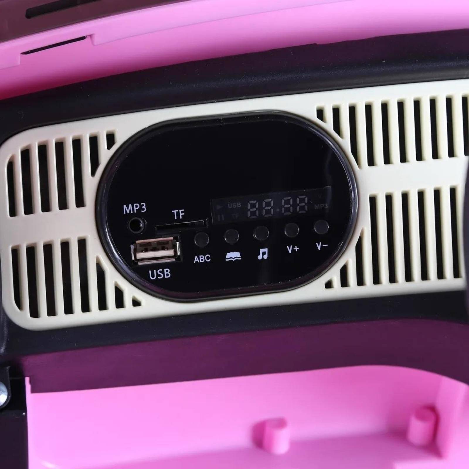 Carrito Montable Eléctrico Volkswagen Beetle 12v Rosa Unitalla