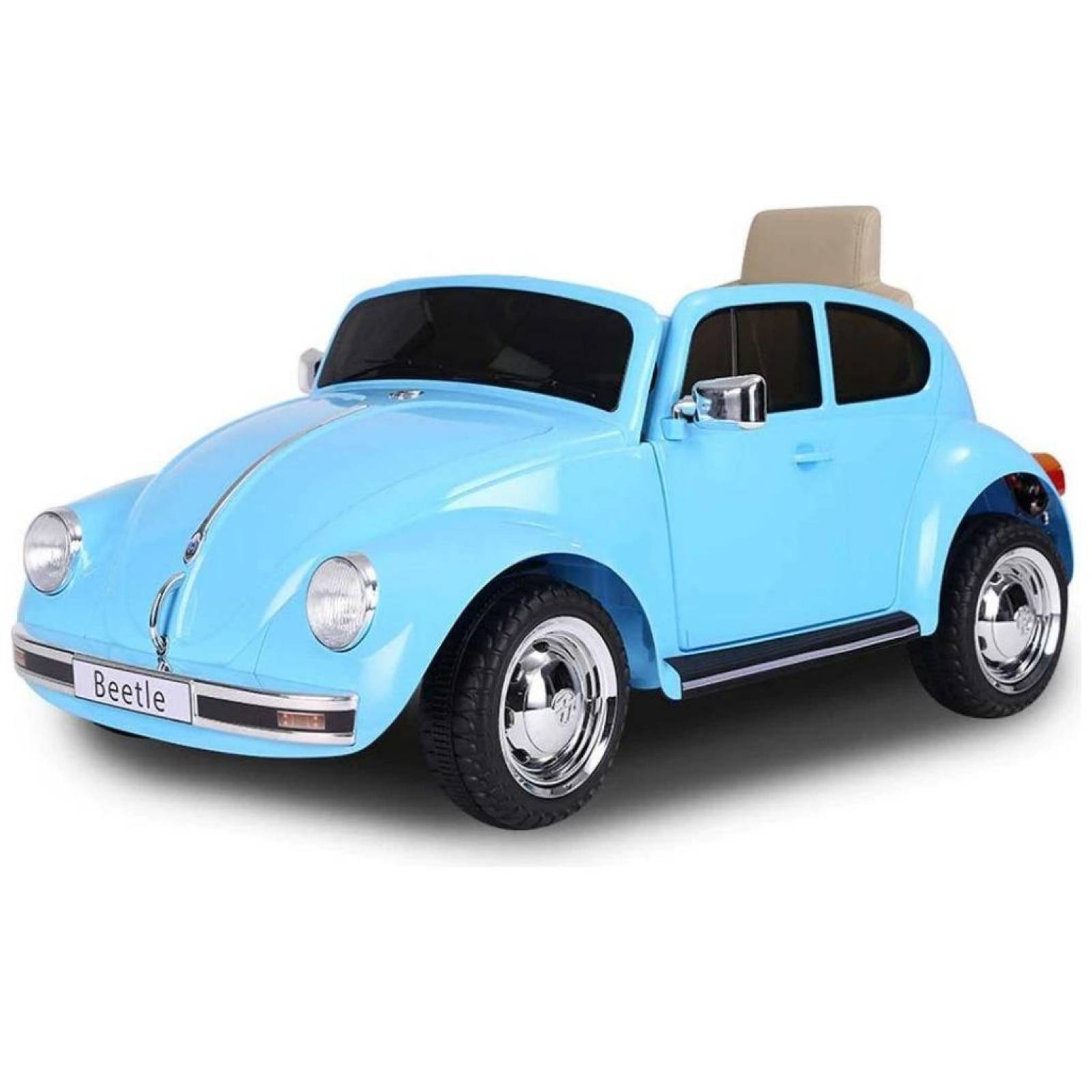 Carrito Montable Eléctrico Volkswagen Beetle 12v Celeste Unitalla