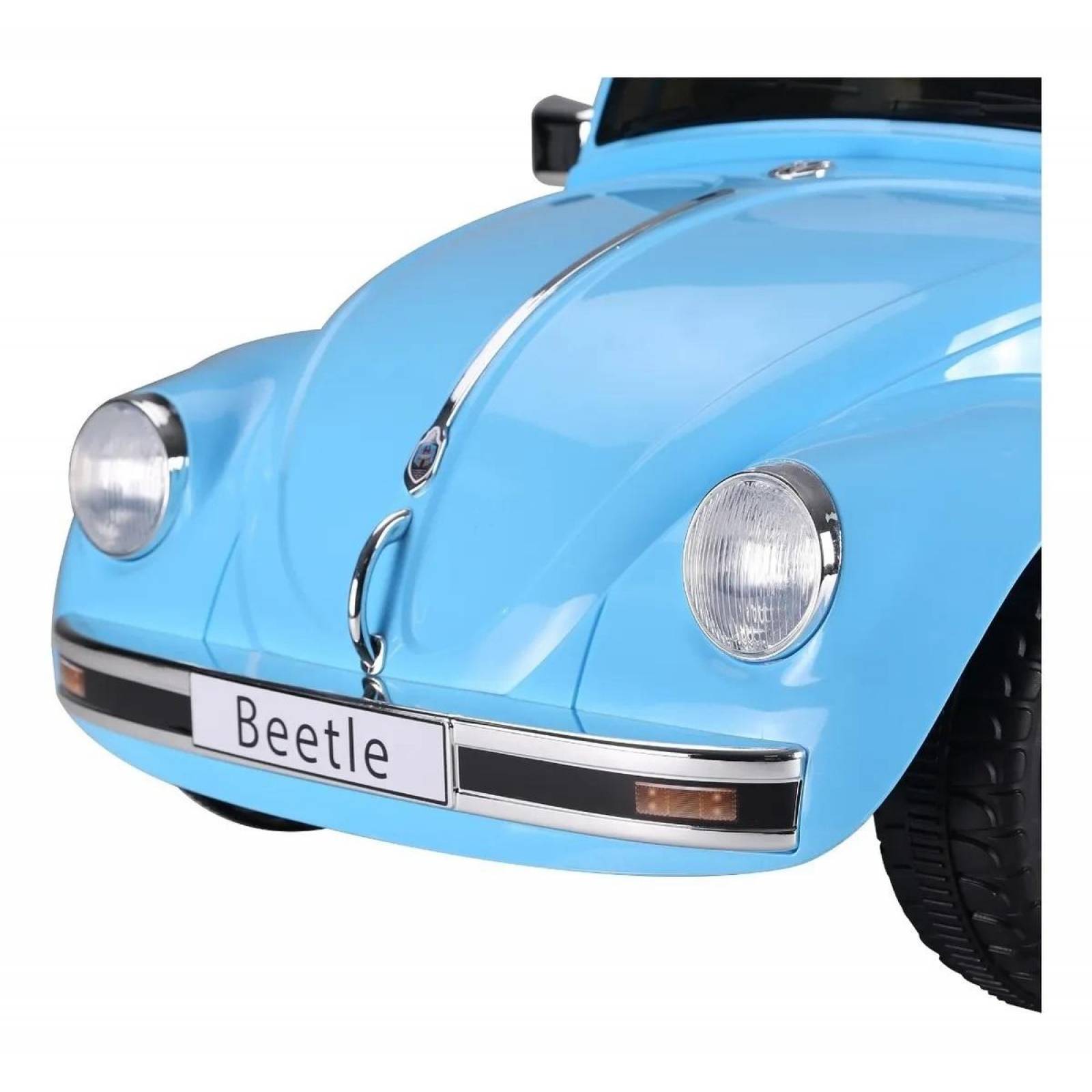 Carrito Montable Eléctrico Volkswagen Beetle 12v Celeste Unitalla
