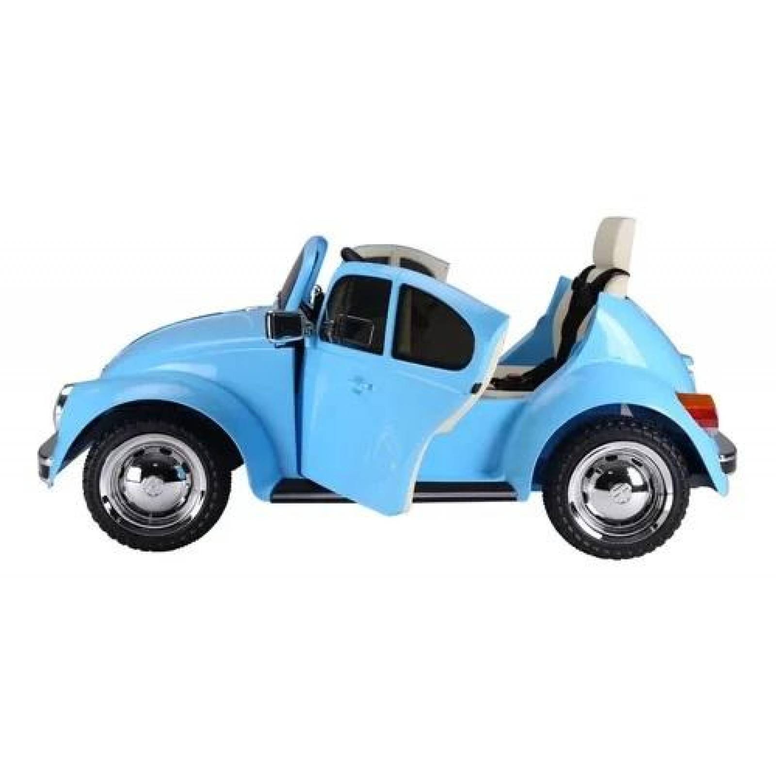 Carrito Montable Eléctrico Volkswagen Beetle 12v Celeste Unitalla