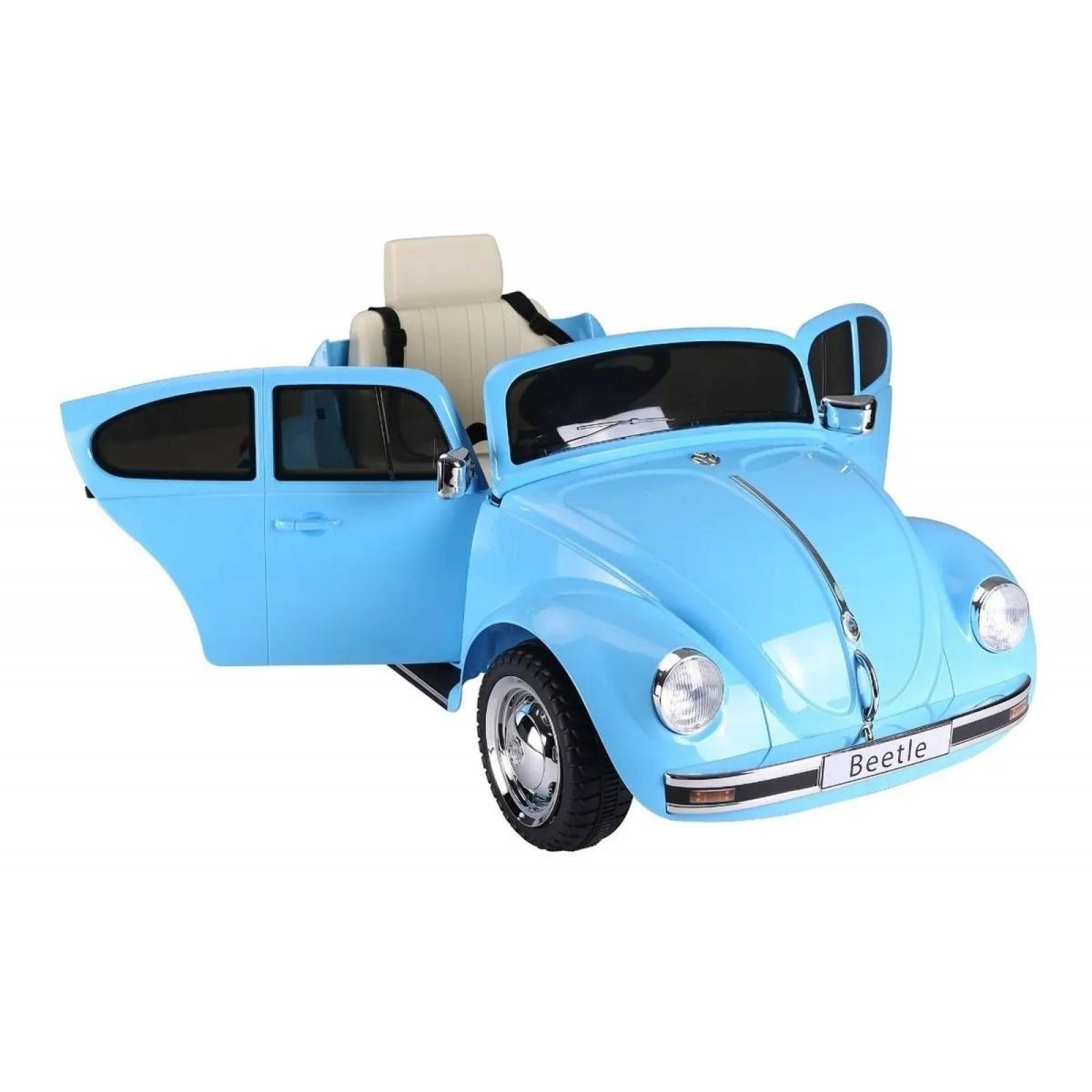 Carrito Montable Eléctrico Volkswagen Beetle 12v Celeste Unitalla