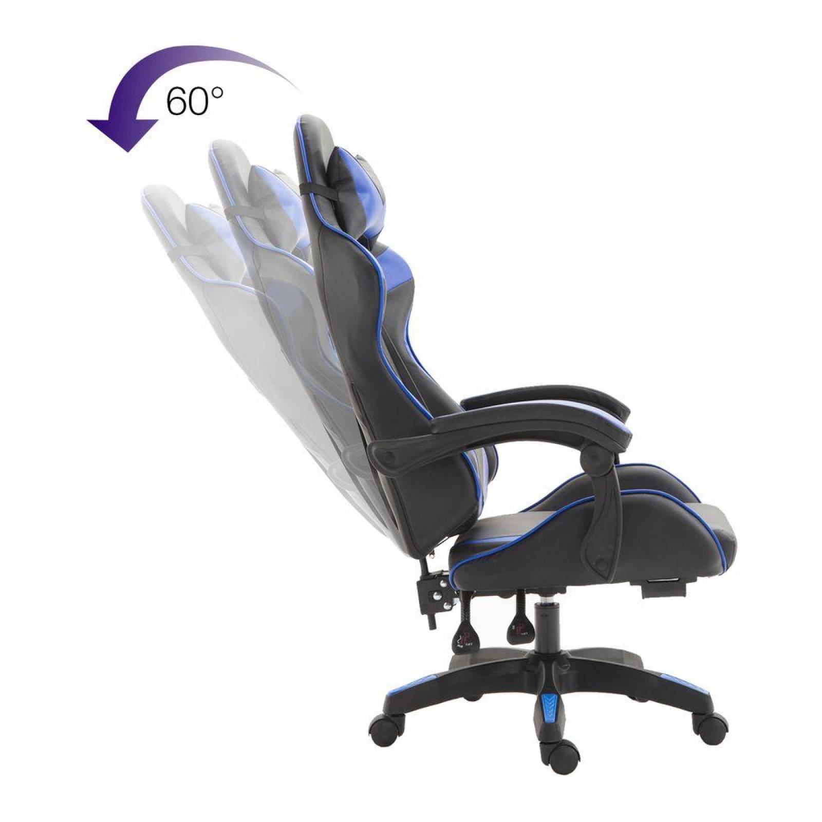 Silla Gamer Escritorio Ergonómica Reclinable Azul