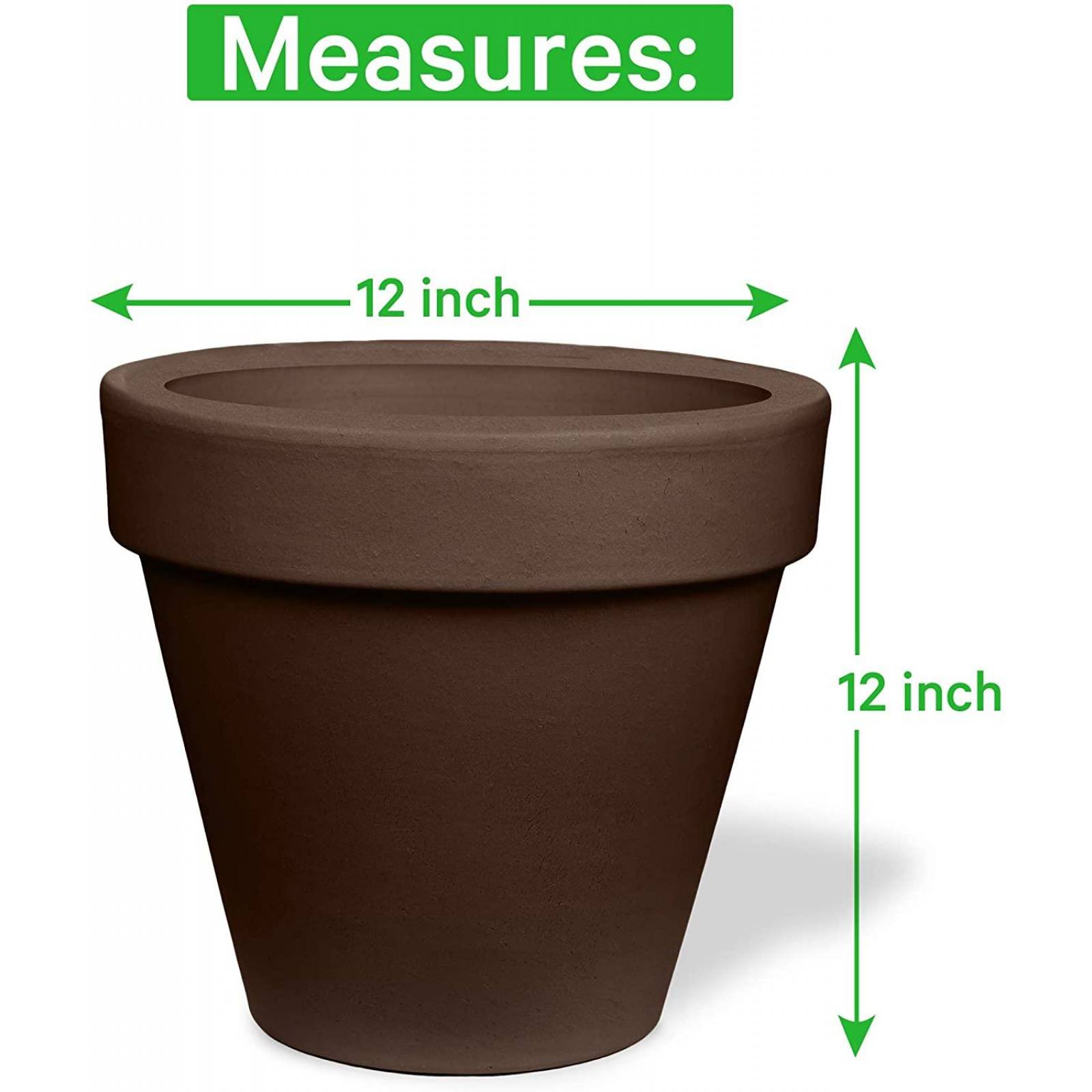 Maceta Plastica Tradicional 30 x 30 cm Café