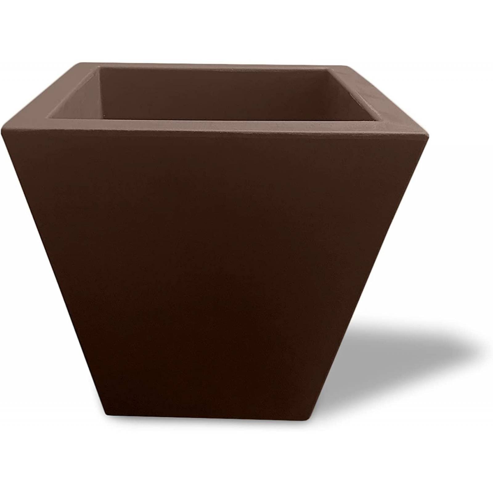Maceta Plastica Cuadrada 30 x 30 cm Café