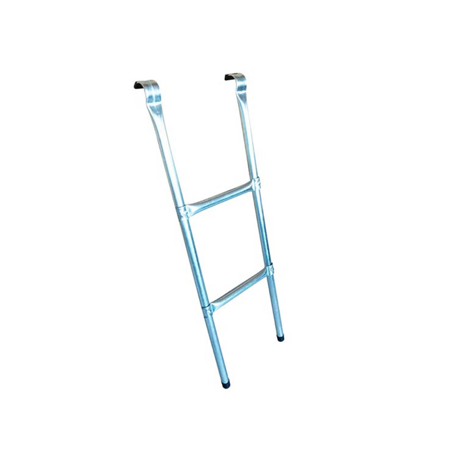 Escalera Antideslizante Con Peldaños Metalico Para Trampolin Plateado