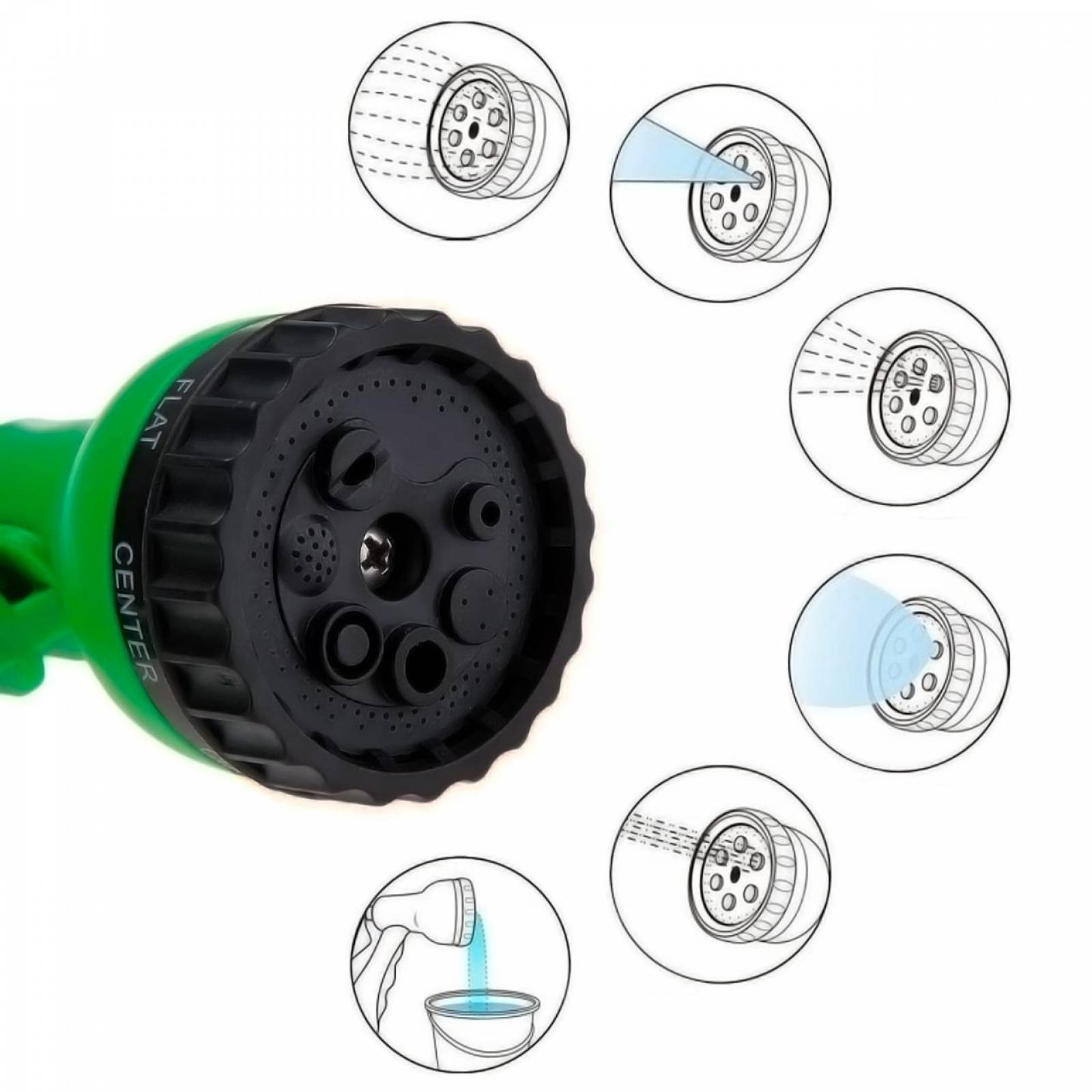 Manguera Expandible Verde 20 Metros/66 Pies 