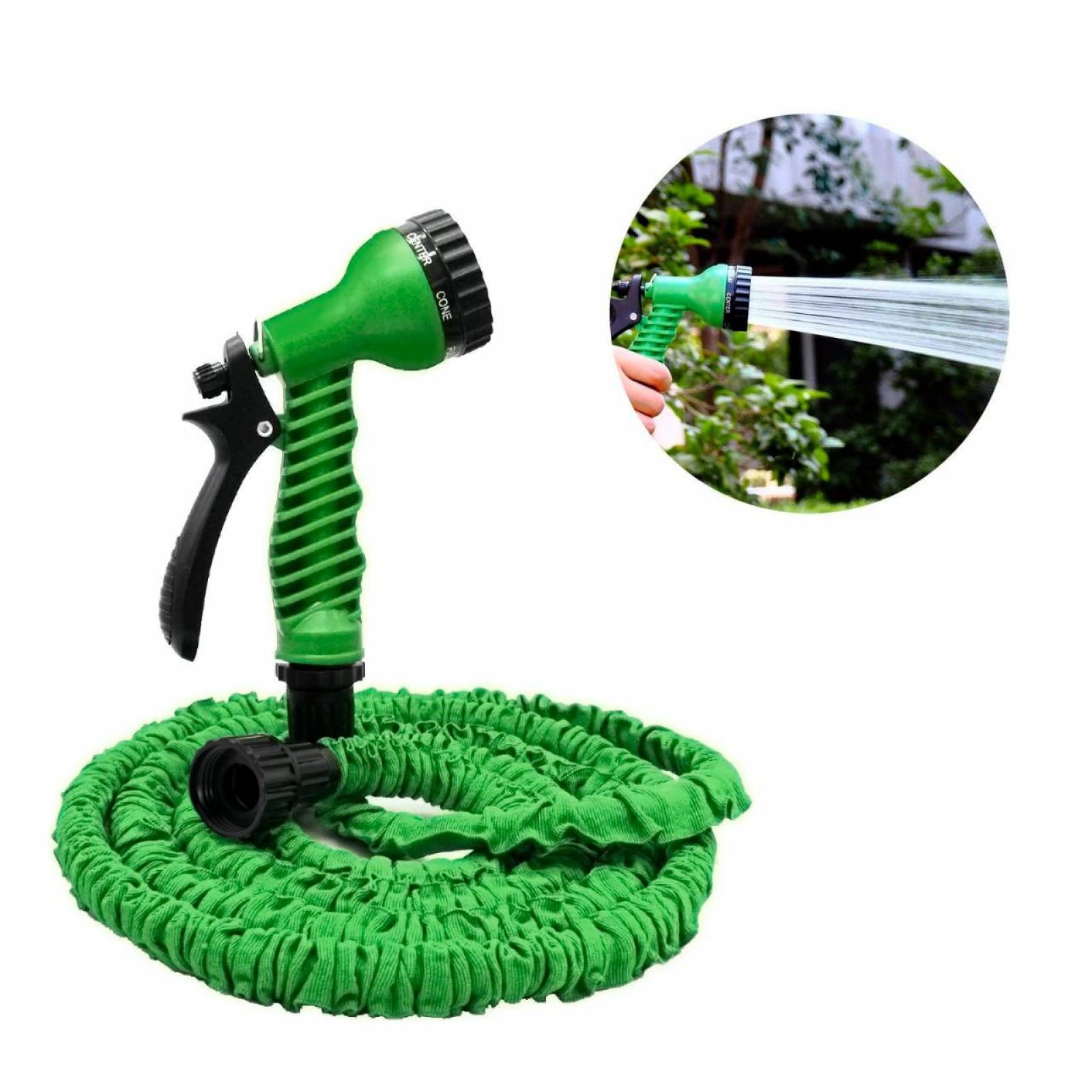 Manguera Expandible Verde 20 Metros/66 Pies 