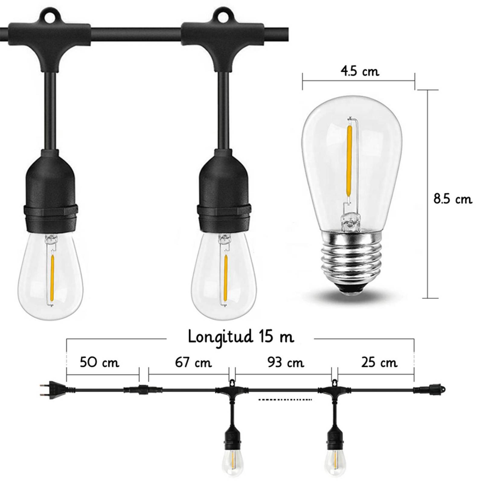 LUCES VINTAGE PARA EXTERIOR 