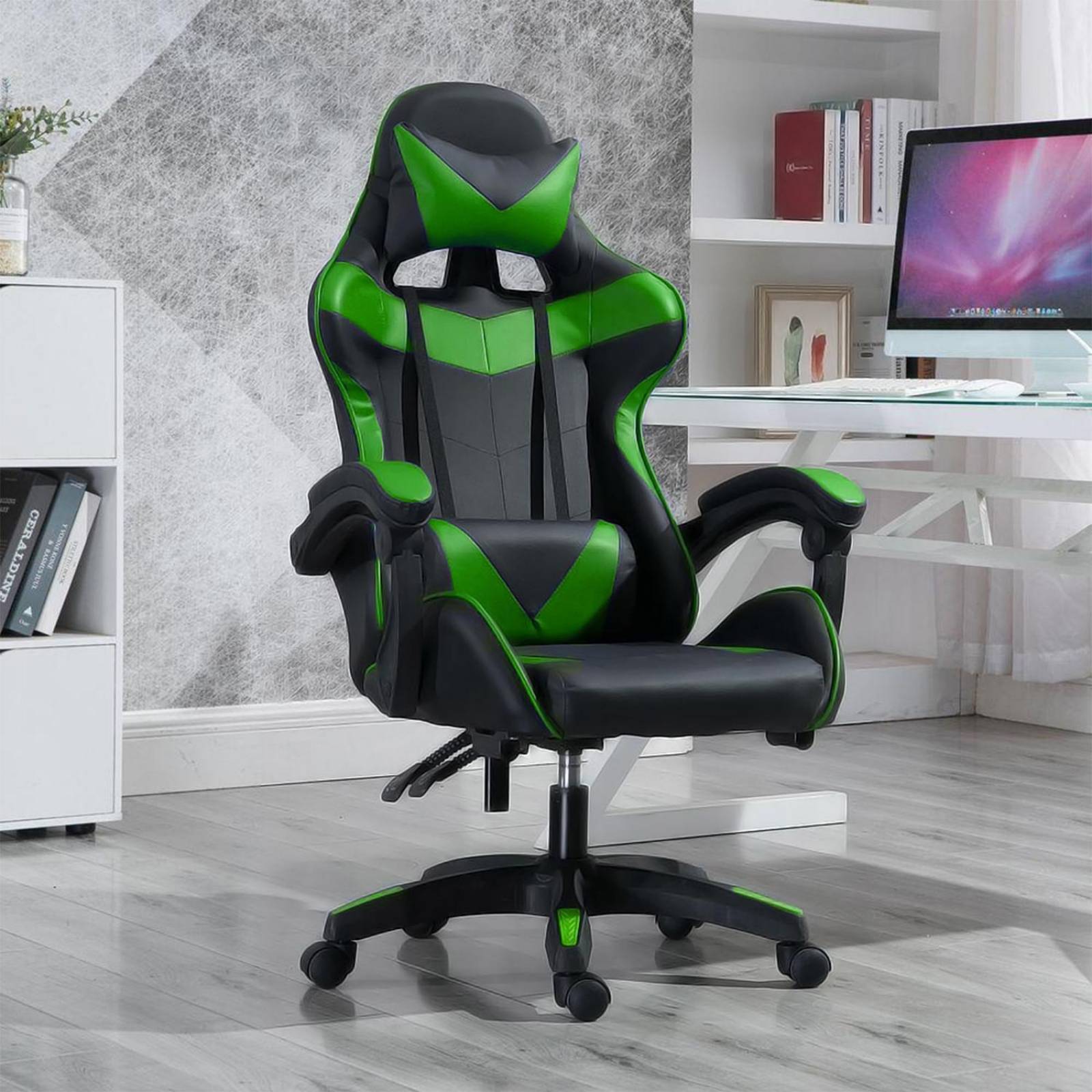Silla Gamer Escritorio Ergonómica Reclinable Verde