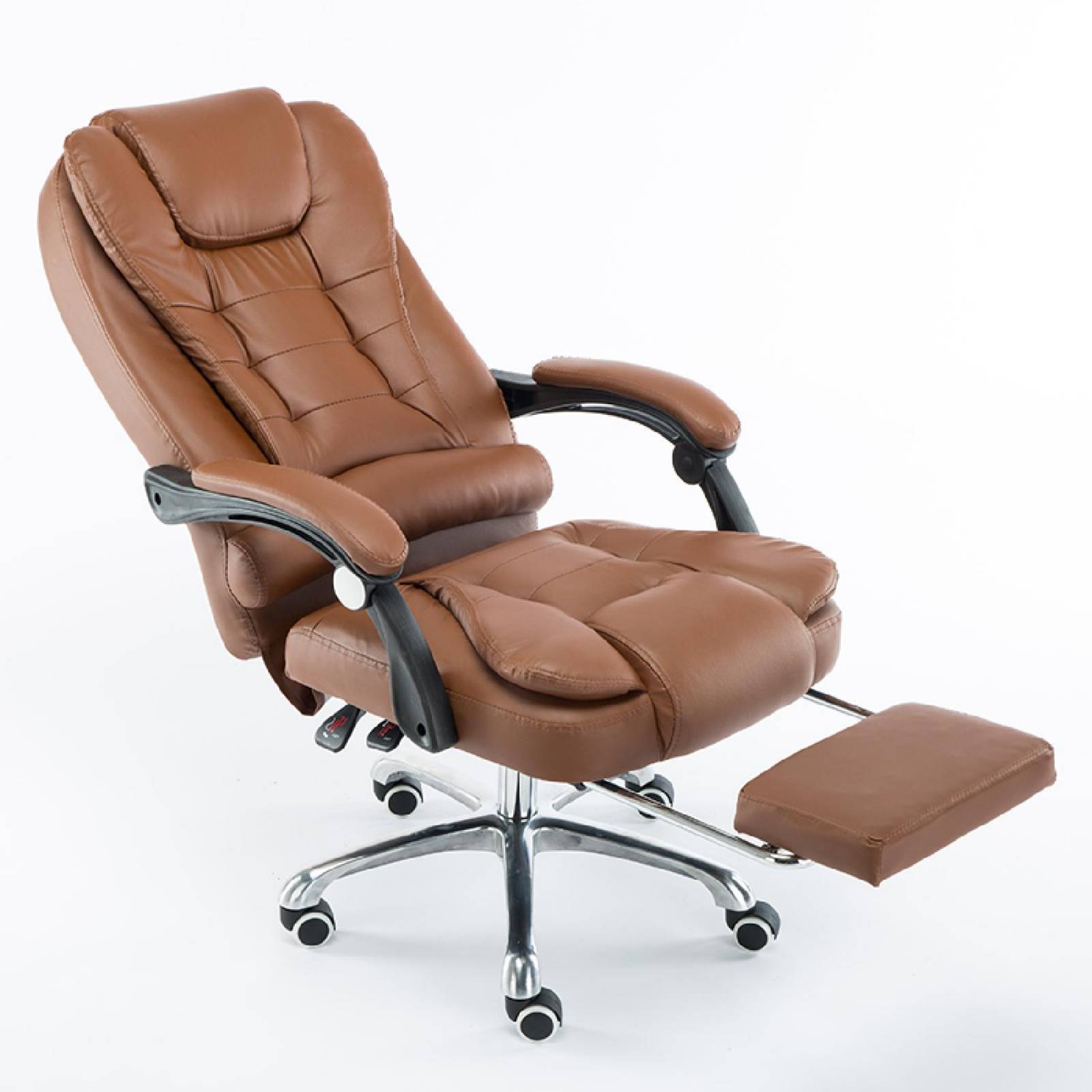 Silla Ejecutiva de Escritorio Oficina Ergonómica Reclinable Café