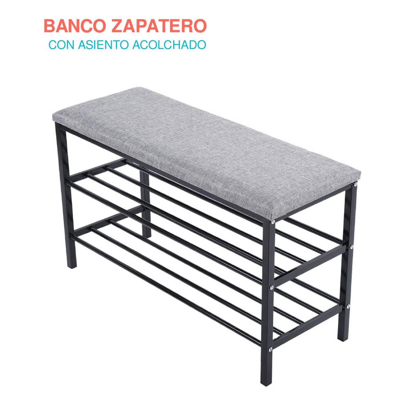 Zapatera Banco Acolchado 3 Niveles Resistente Impermeable