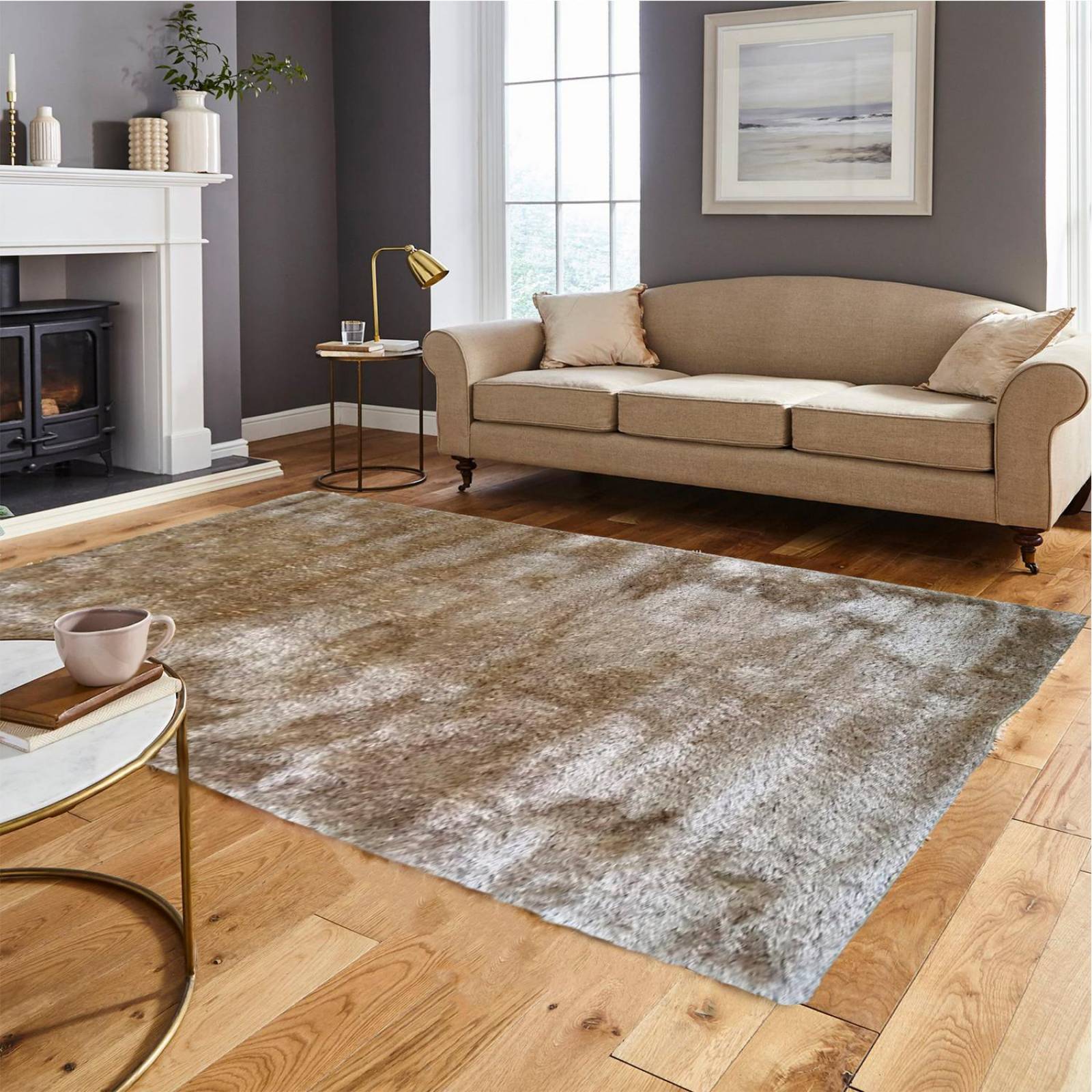 Tapete Alfombra Shaggy Suave Alta Calidad Sala 150x225cm 