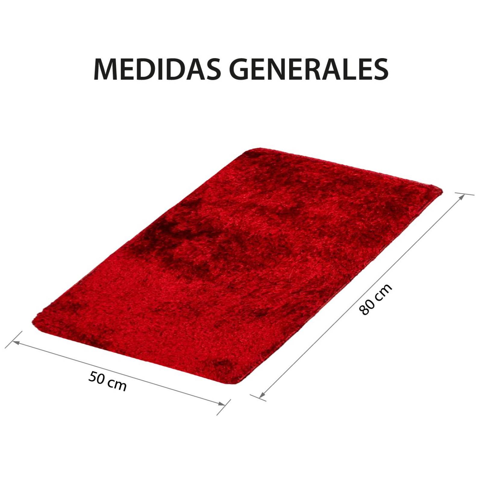 Tapete SHAGGY 0.50m x 0.80m Shaggy Rojo Rojo