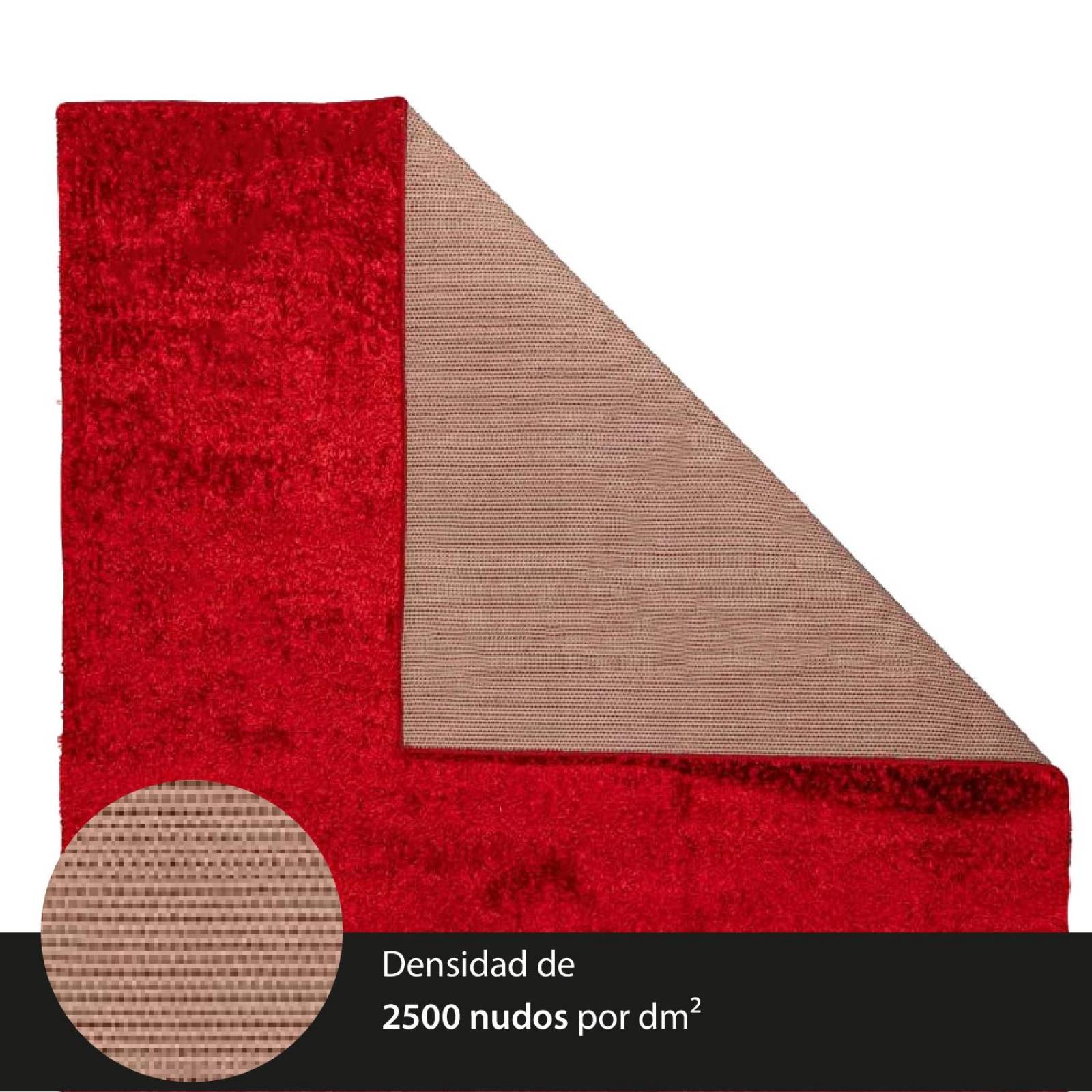 Tapete SHAGGY 0.50m x 0.80m Shaggy Rojo Rojo