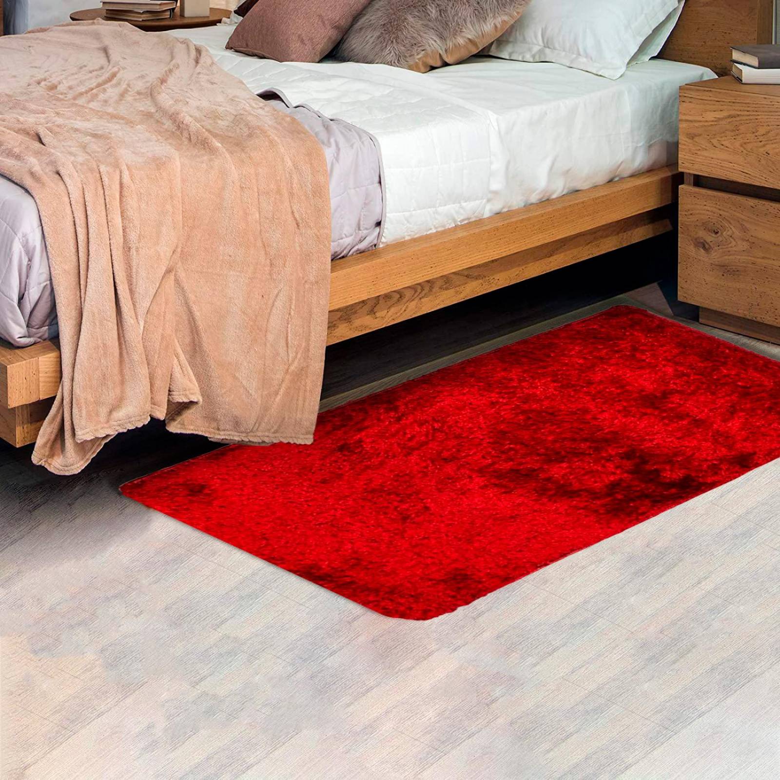 Tapete SHAGGY 0.50m x 0.80m Shaggy Rojo Rojo