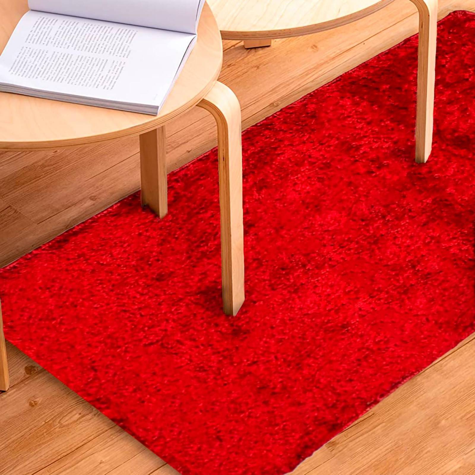 Tapete SHAGGY 0.50m x 0.80m Shaggy Rojo Rojo