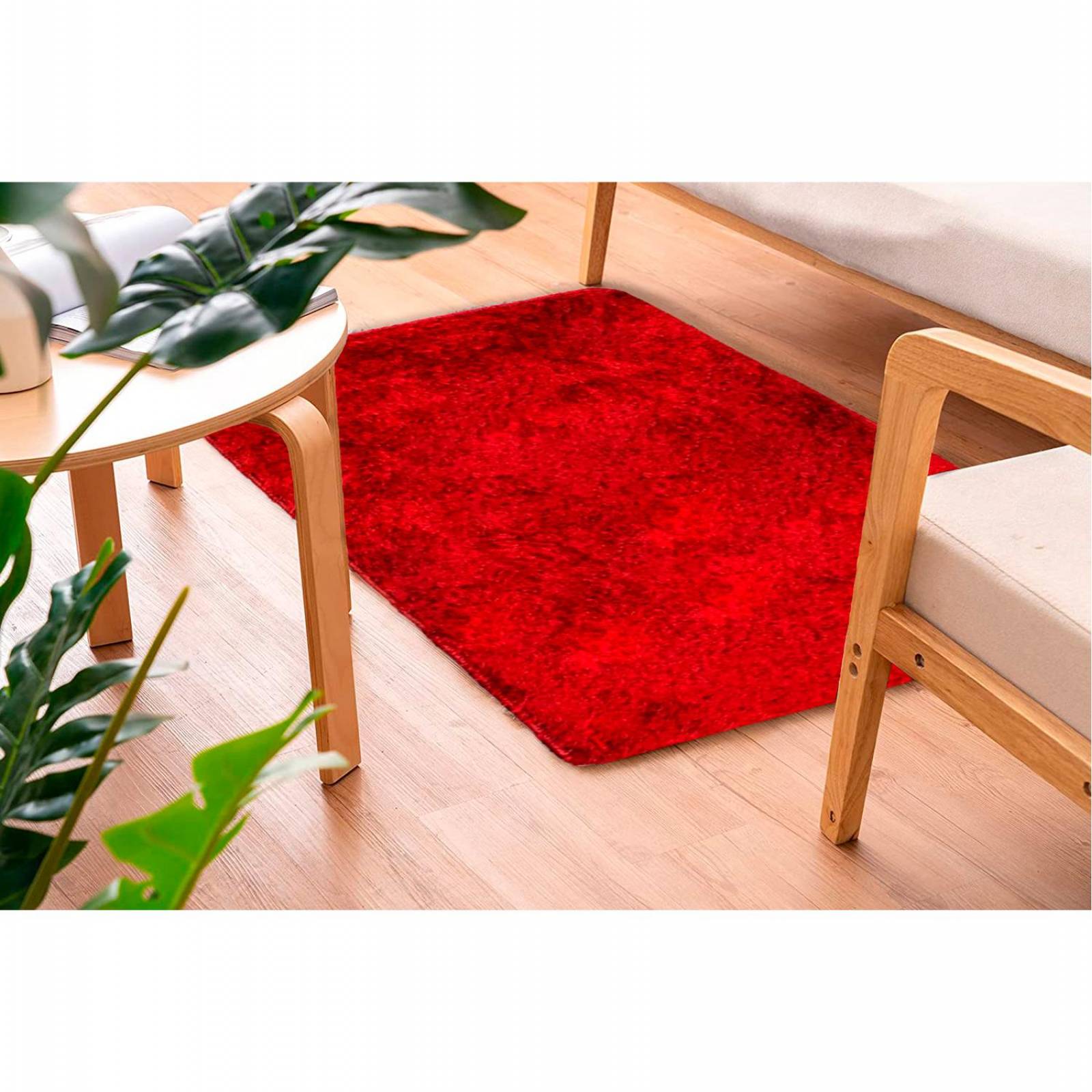 Tapete SHAGGY 0.50m x 0.80m Shaggy Rojo Rojo