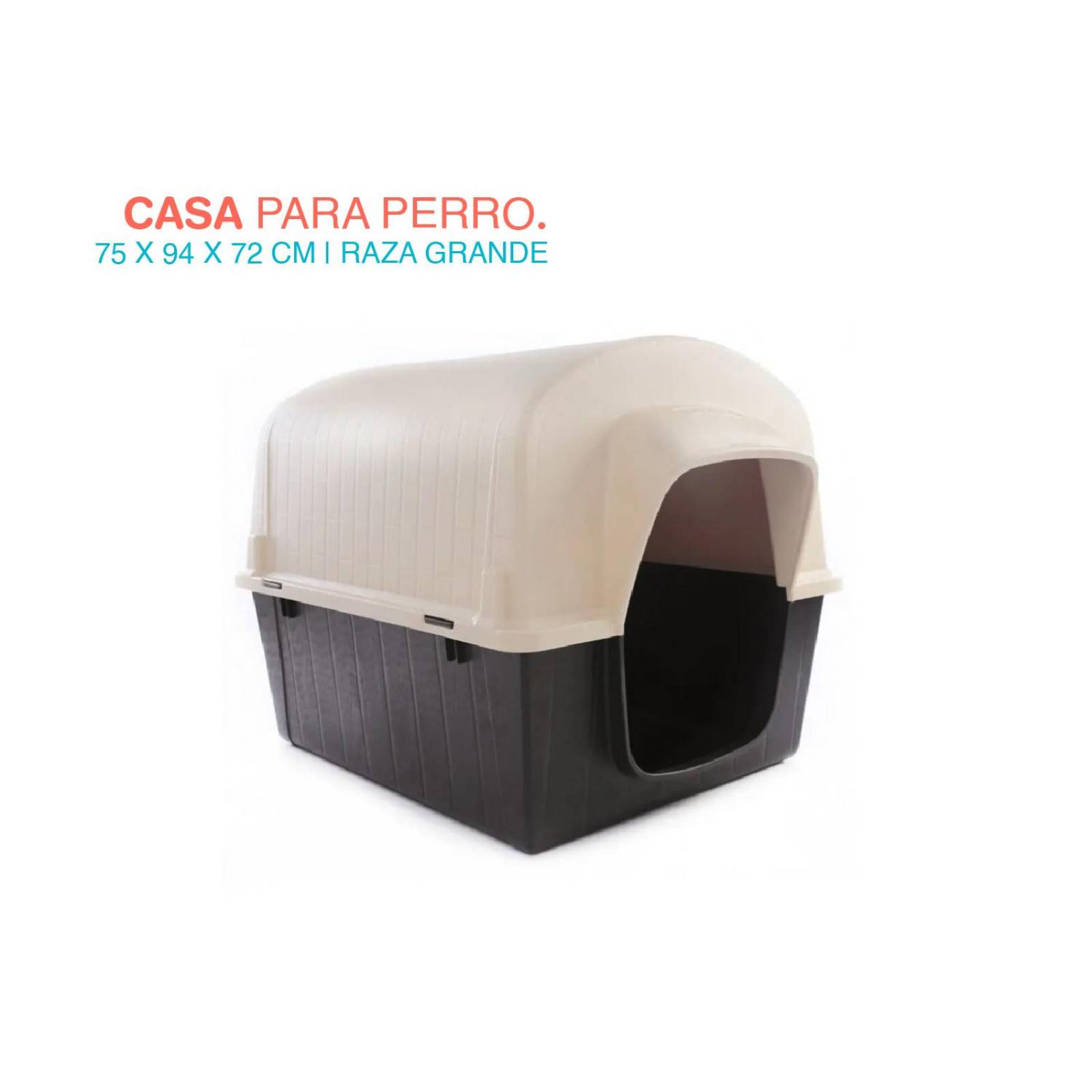 CASA PLASTICO RESISTENTE PARA MASCOTA PERRO GATO RAZA GRANDE. Ideal para perros de hasta 70 Cm - 70 Kg. 