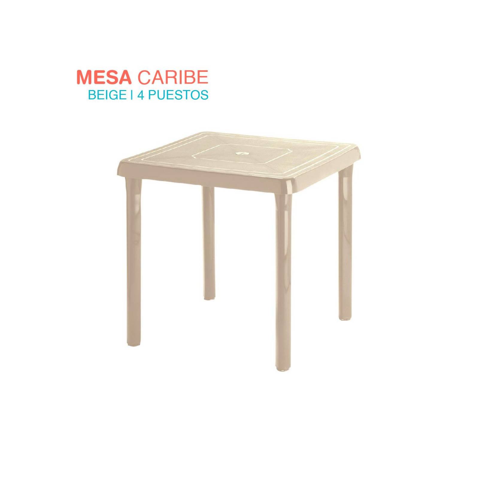 Mesa De Plastico 72x72 Cm Desmontable Cuadrada CARIBE 