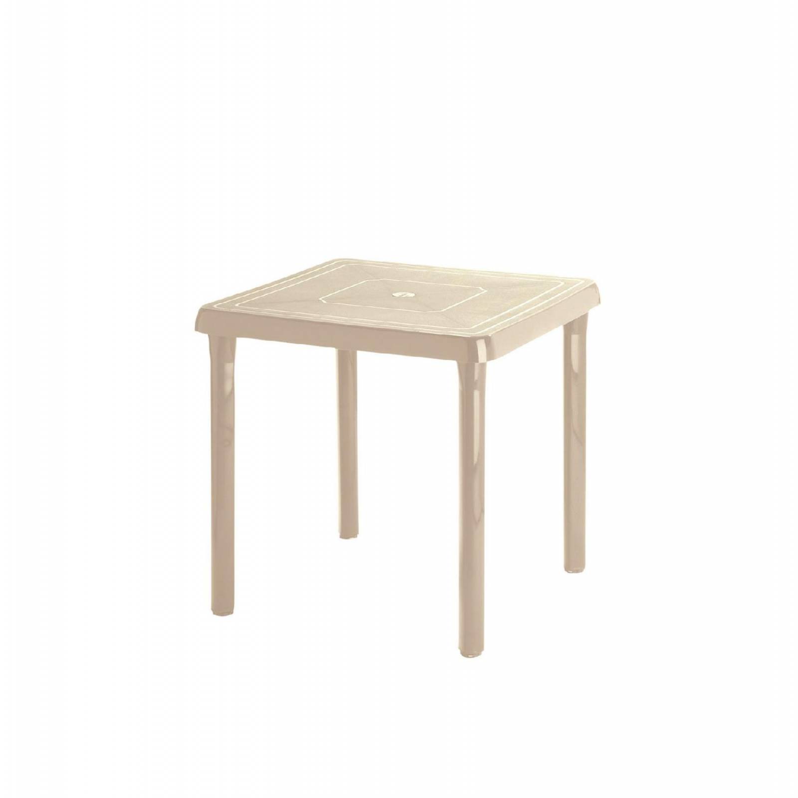 Mesa De Plastico 72x72 Cm Desmontable Cuadrada CARIBE 