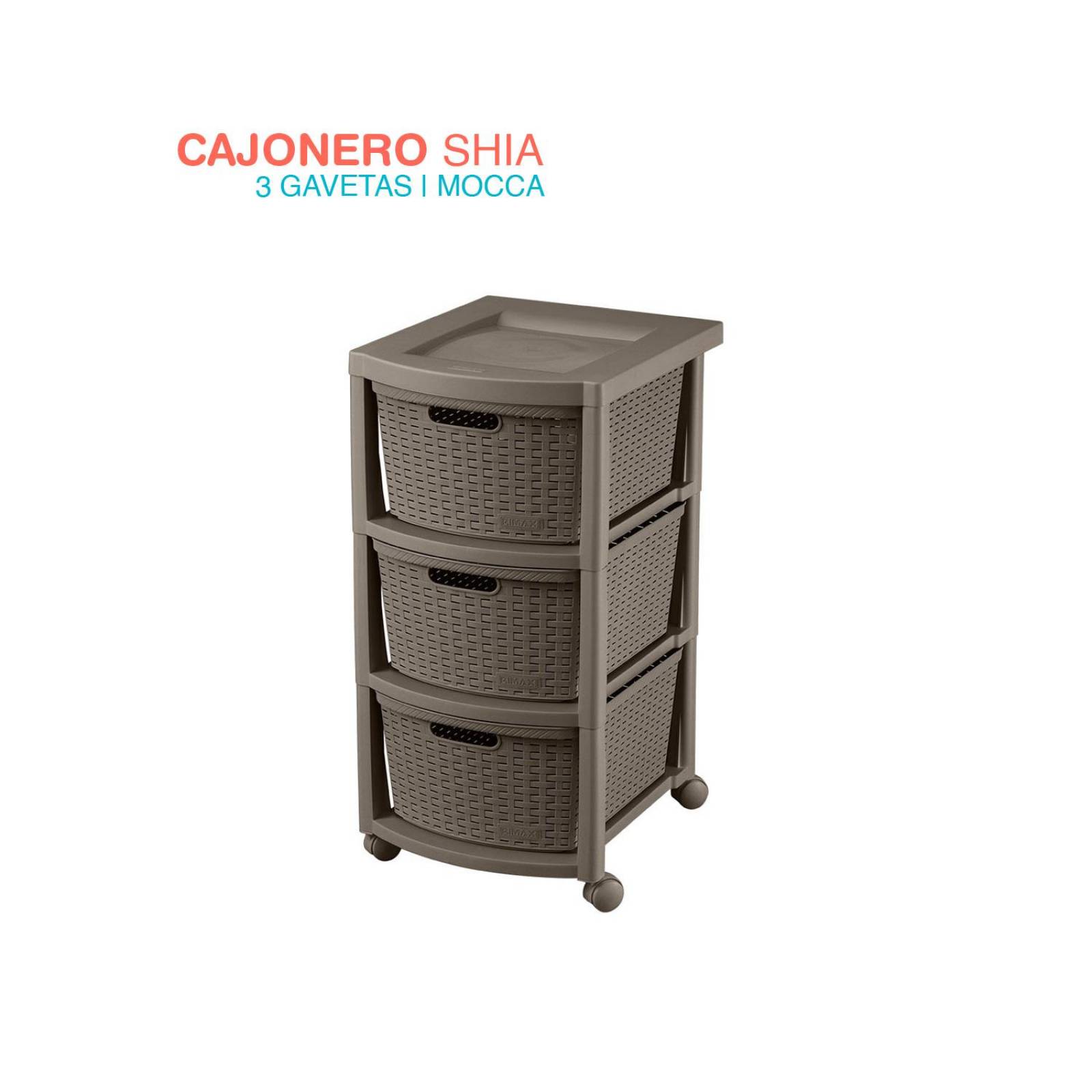 Torre 3 Niveles Cajonera Multiusos Organizador Plastico Café