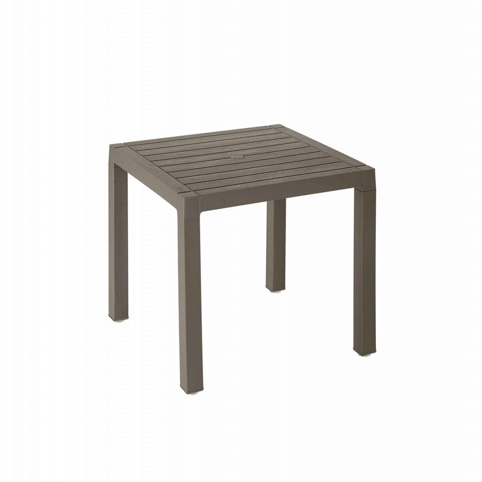 Mesa De Plastico 75x75 Cm Desmontable Cuadrada BARU Café barú mocca