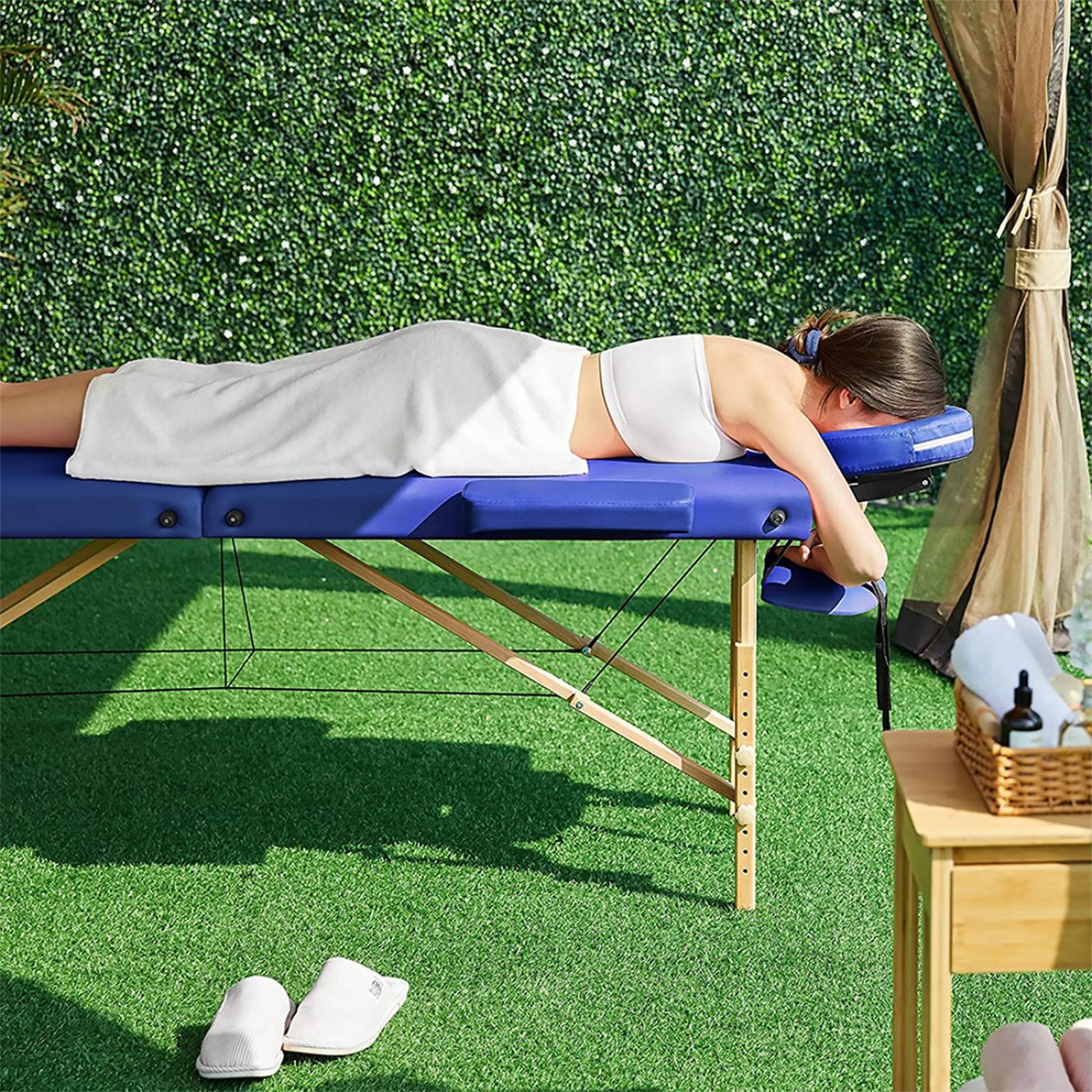 Cama Para Masajes, Spa, Tatuajes Y Terapia Física, Estuche Azul