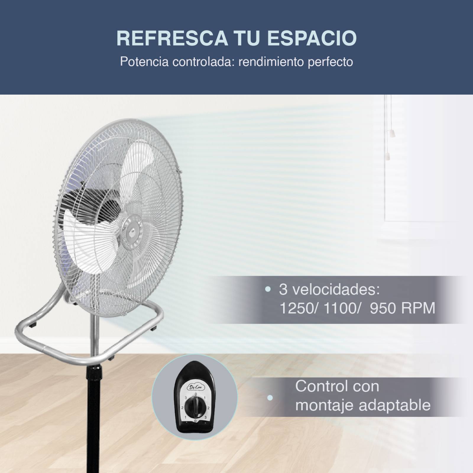 Ventilador 3 En 1 Multi Uso 3 Velocidades Aspas De Metal