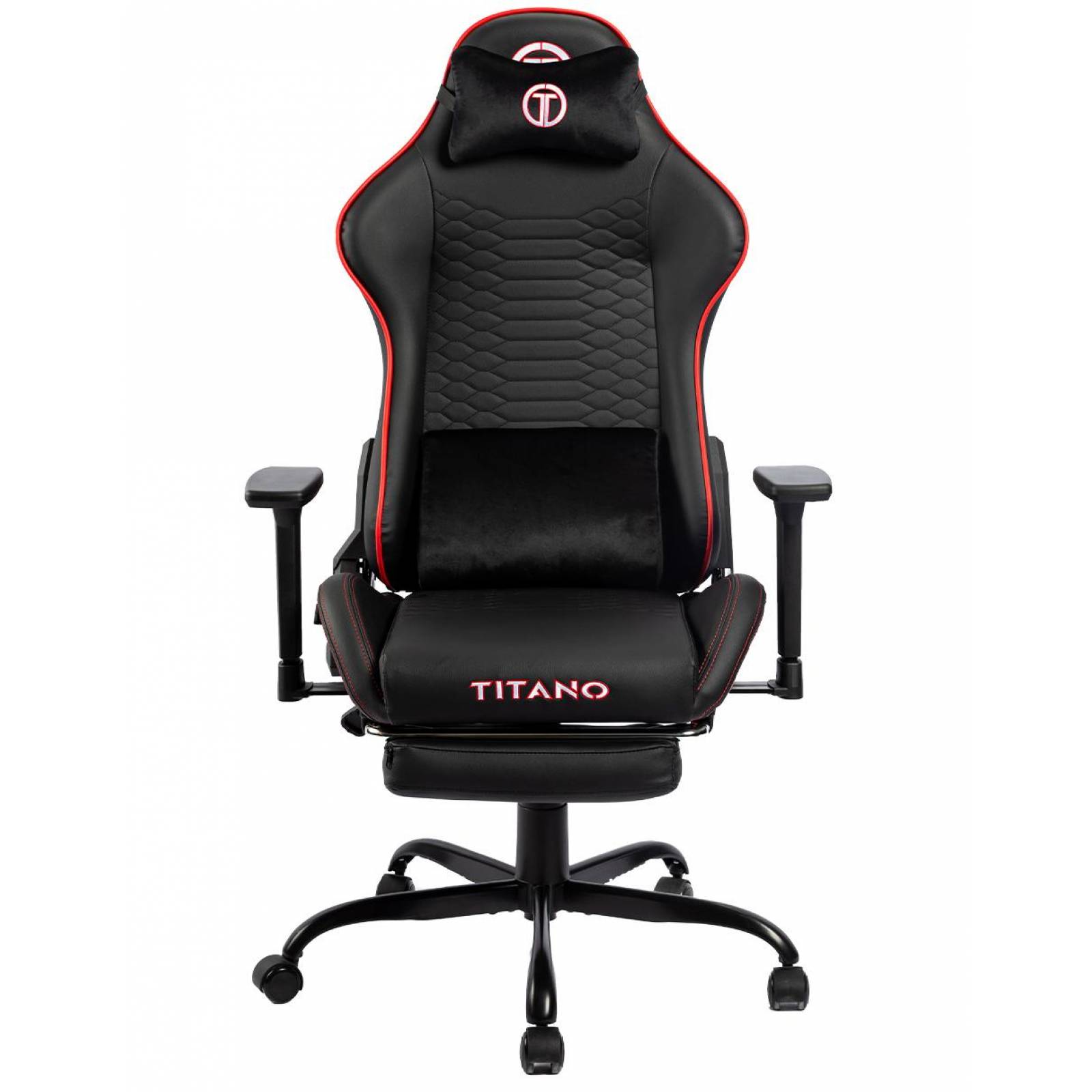 Silla Gamer PANTHER Ergonomica con Reposapies Reinclinable Gaming Rojo