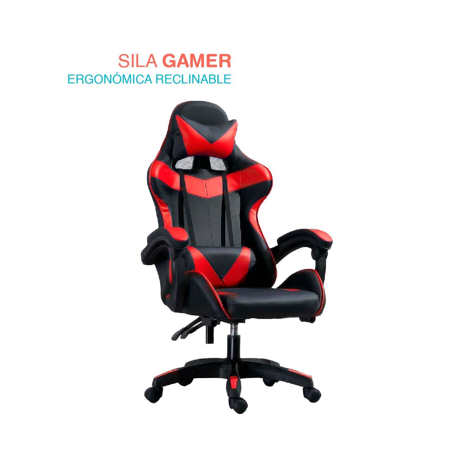 Silla de escritorio gamer ergonómica Reclinable MSI Comoda Homeoffice Rojo