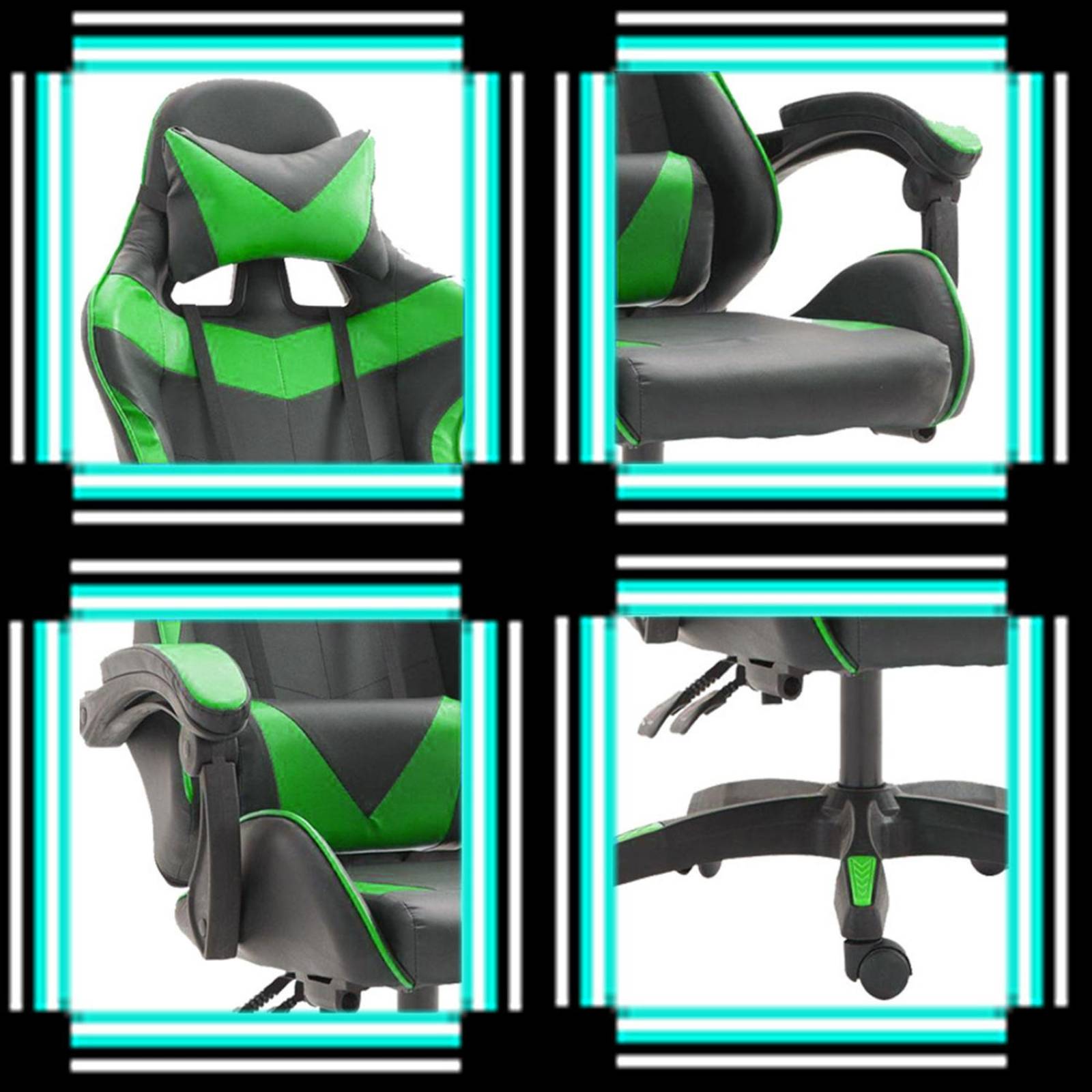 Silla de escritorio gamer ergonómica Reclinable MSI Comoda Homeoffice Verde
