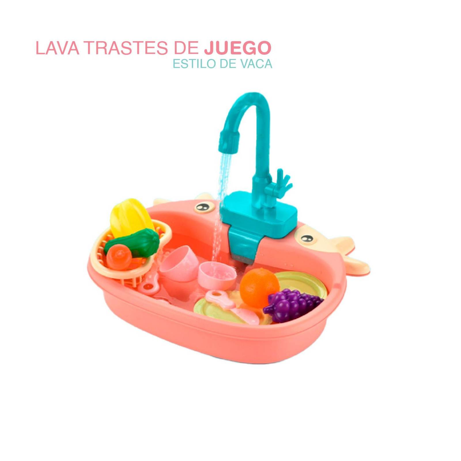 Lava trastes juguete sensorial Set 16 pcs Rosa