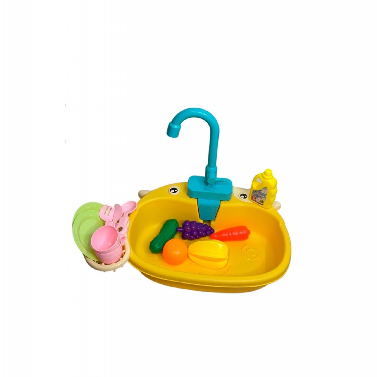 Lava trastes juguete sensorial Set 16 pcs Amarillo