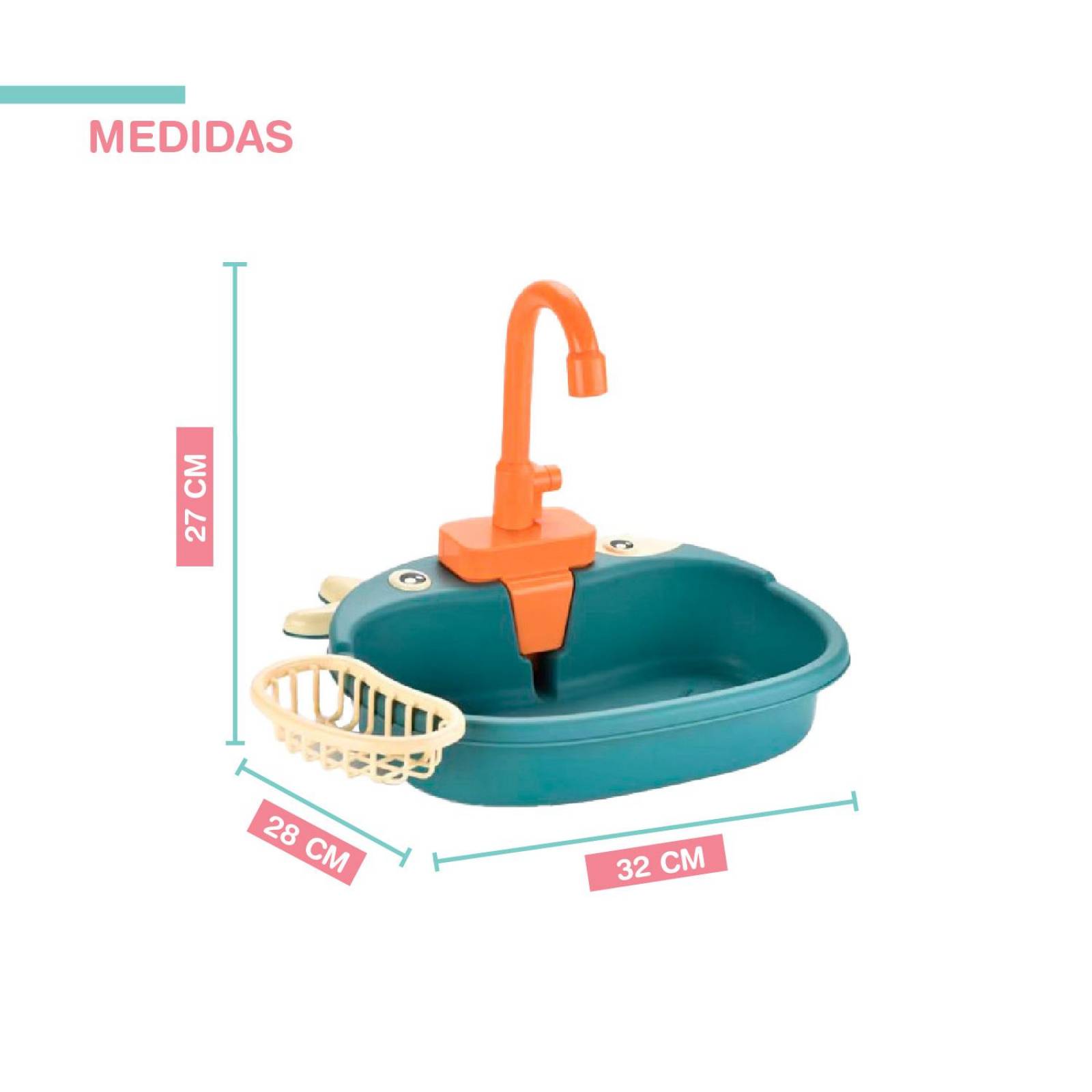 Lava trastes juguete sensorial Set 16 pcs Azul