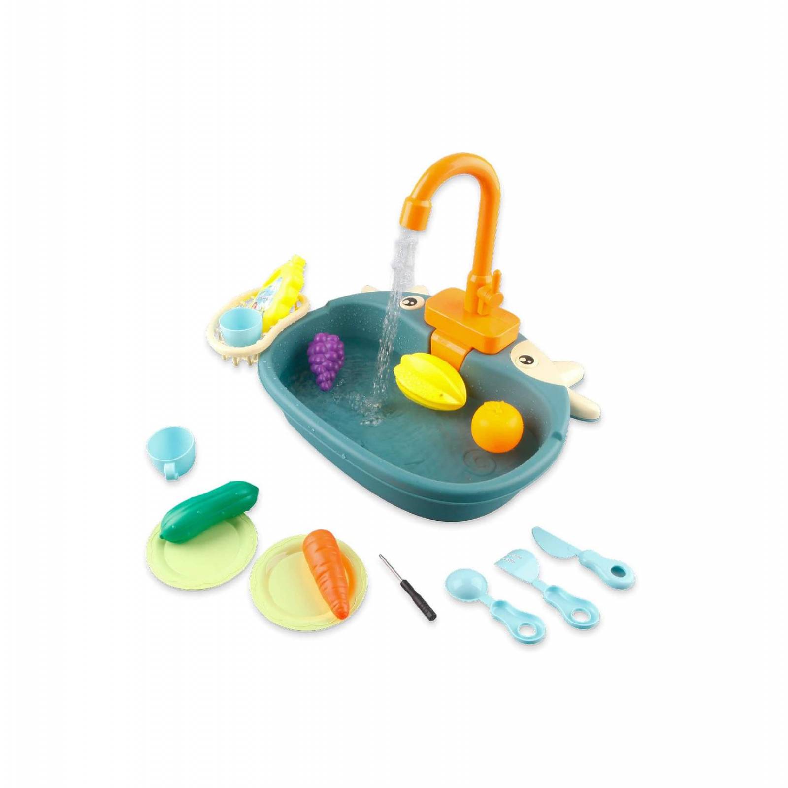 Lava trastes juguete sensorial Set 16 pcs Azul