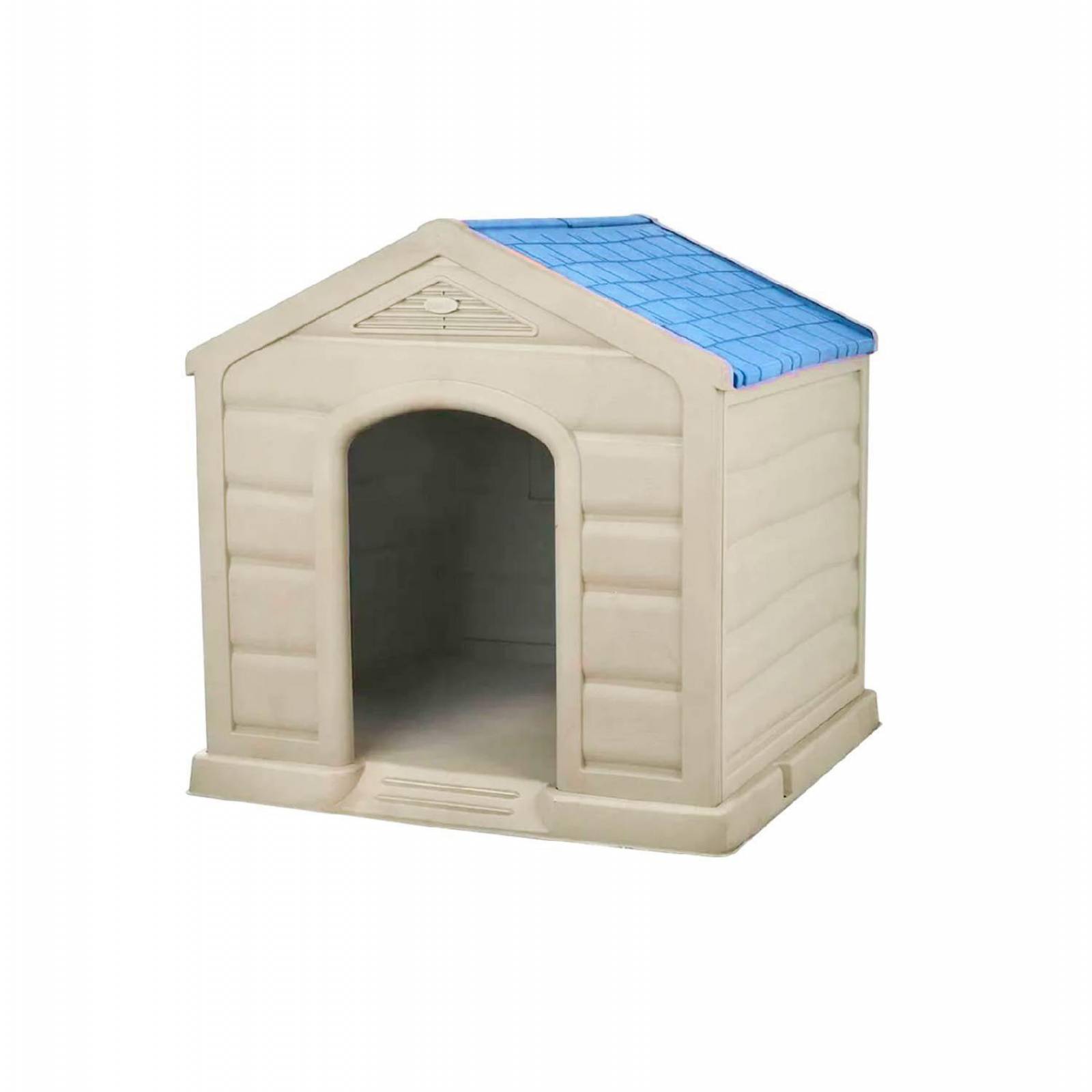 Casa Para Perro Grande Mediano Plastico Termica Resistente Azul