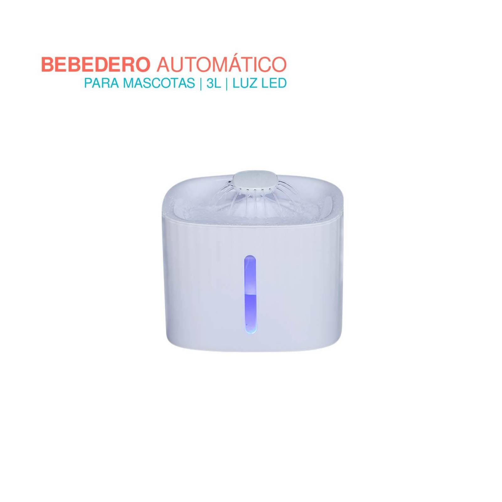 Bebedero para mascota tipo fuente capacidad 2.5L