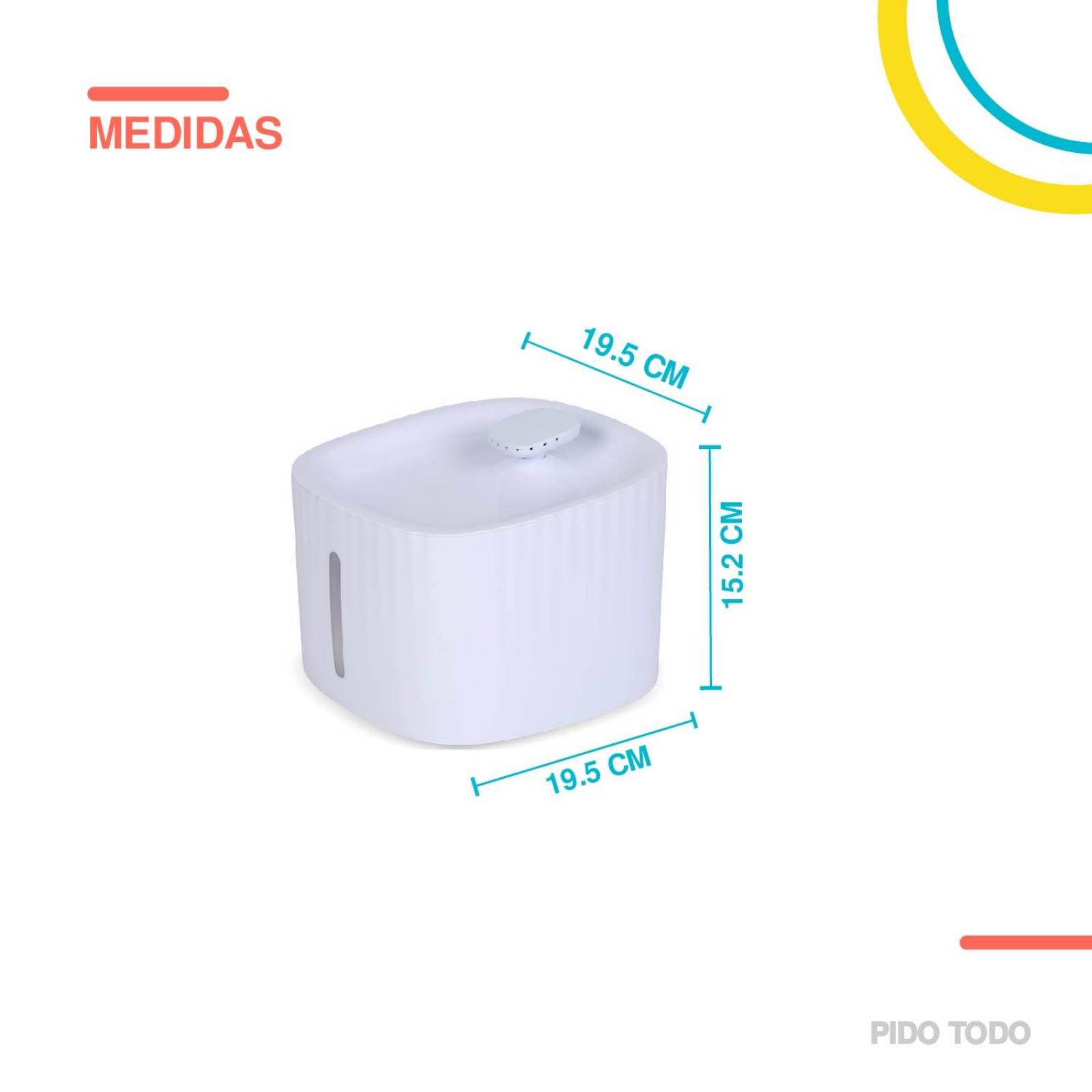 Bebedero para mascota tipo fuente capacidad 2.5L