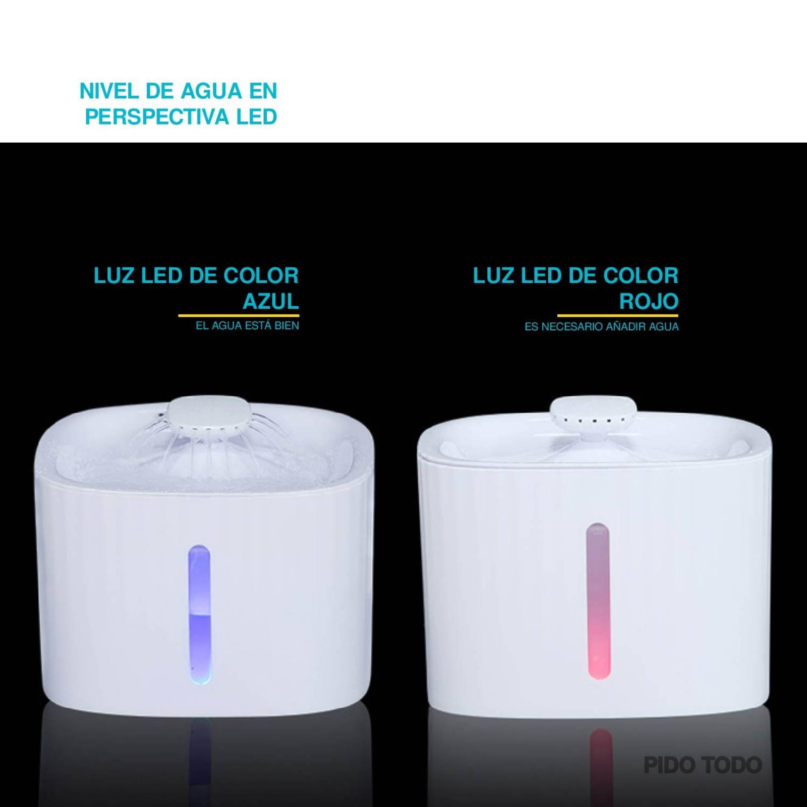 Bebedero para mascota tipo fuente capacidad 2.5L