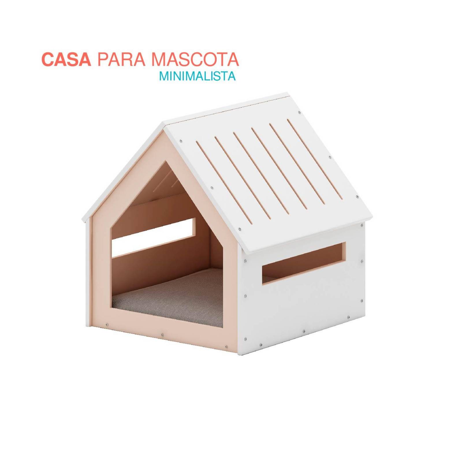 Casa para mascota 82x80.5x81cm Blanco