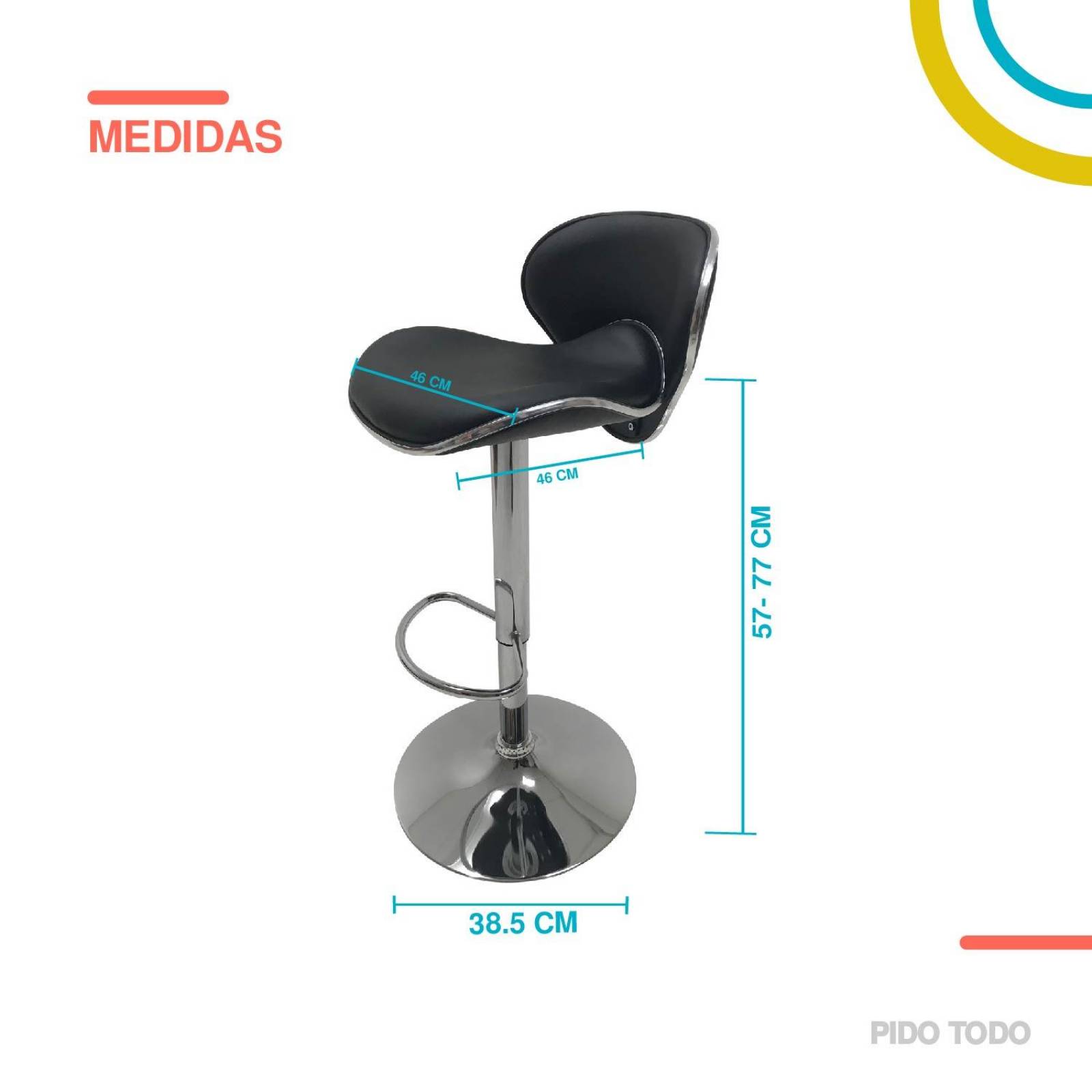 Set de 2 Silla alta con respaldo para comedor 