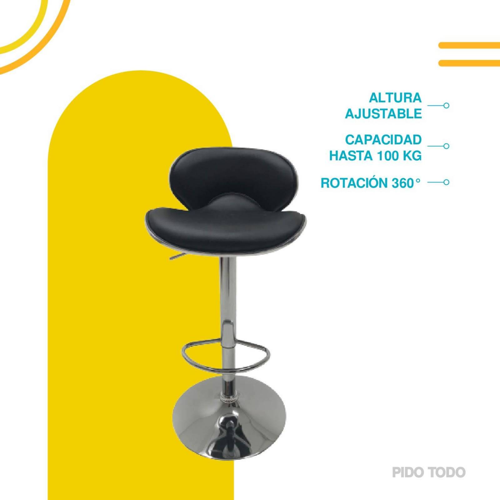 Silla alta con respaldo para comedor
