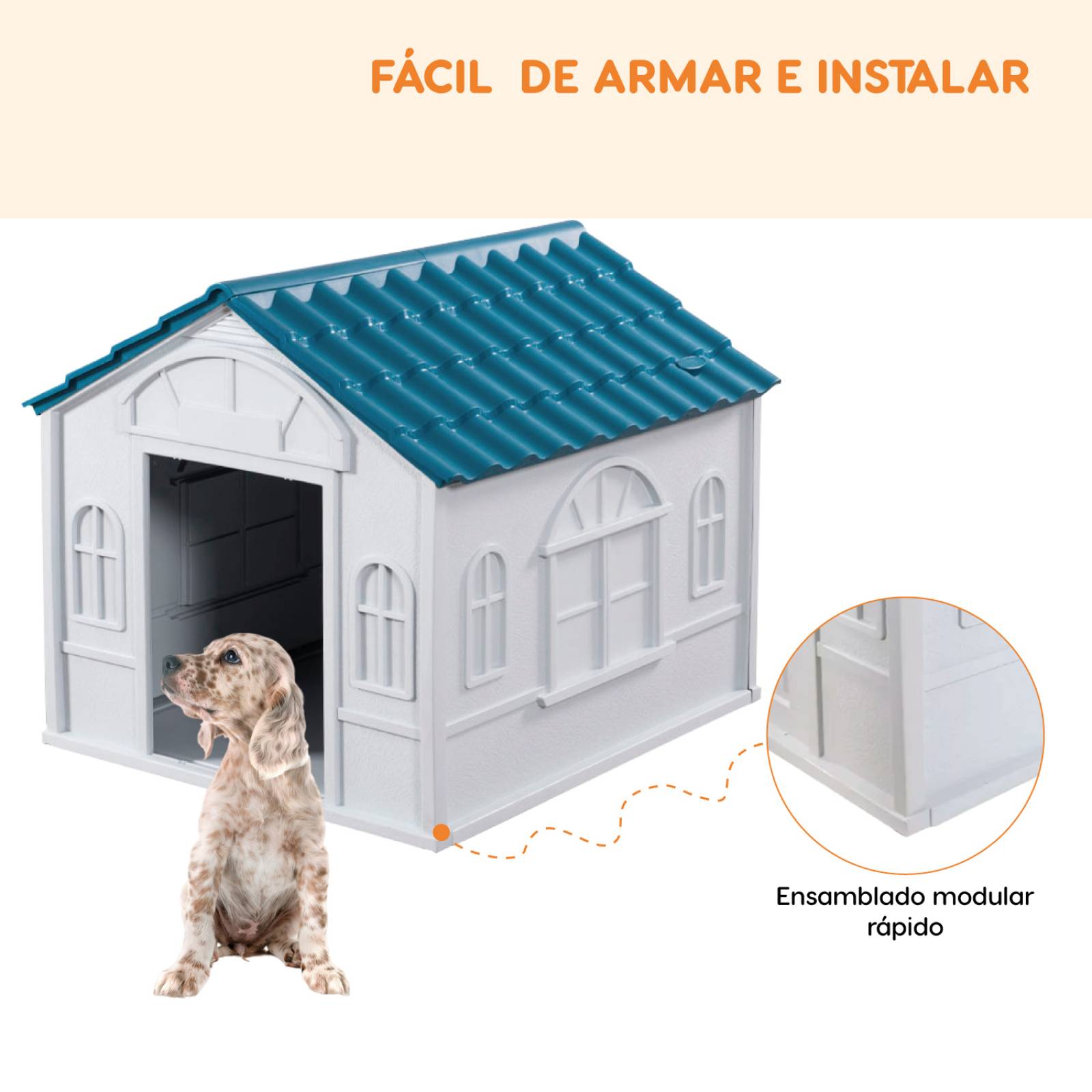 Casa Armable Para Perro  Mascota Raza Grande Resistente