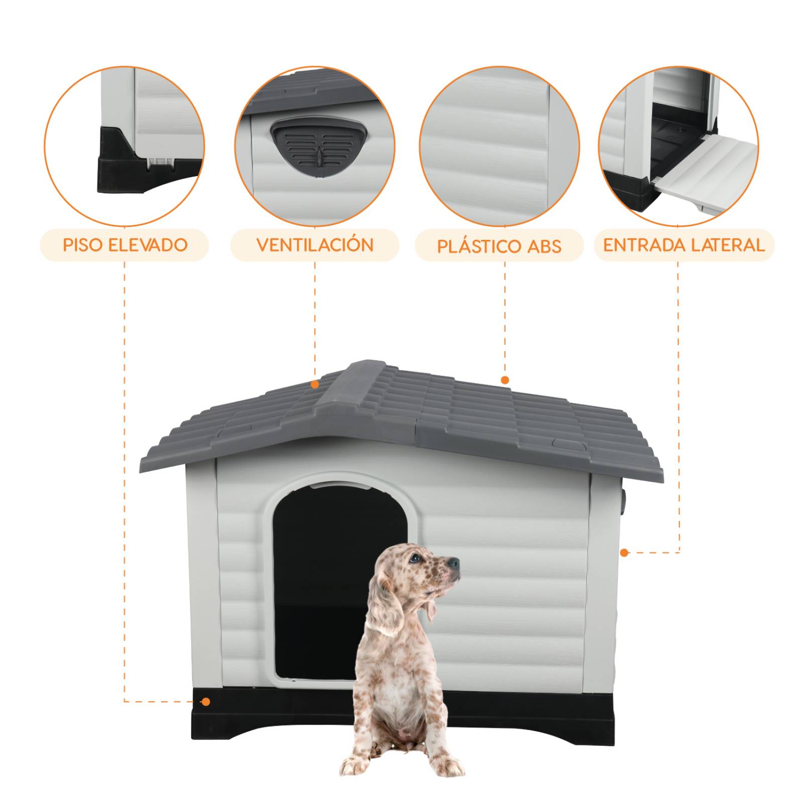 Casa Para Perro Mascota Raza Mediana Grande Armable Plastico