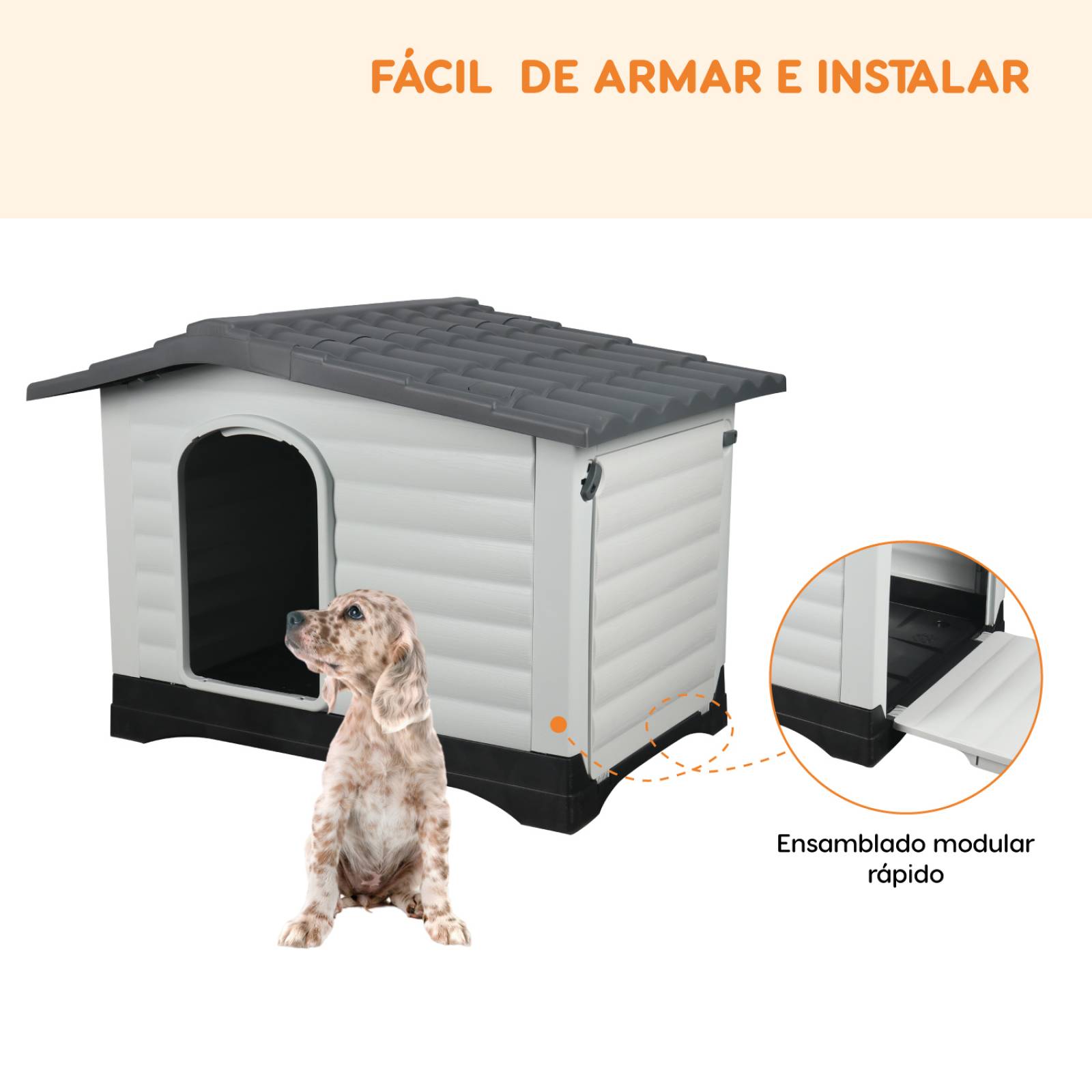 Casa Para Perro Mascota Raza Mediana Grande Armable Plastico