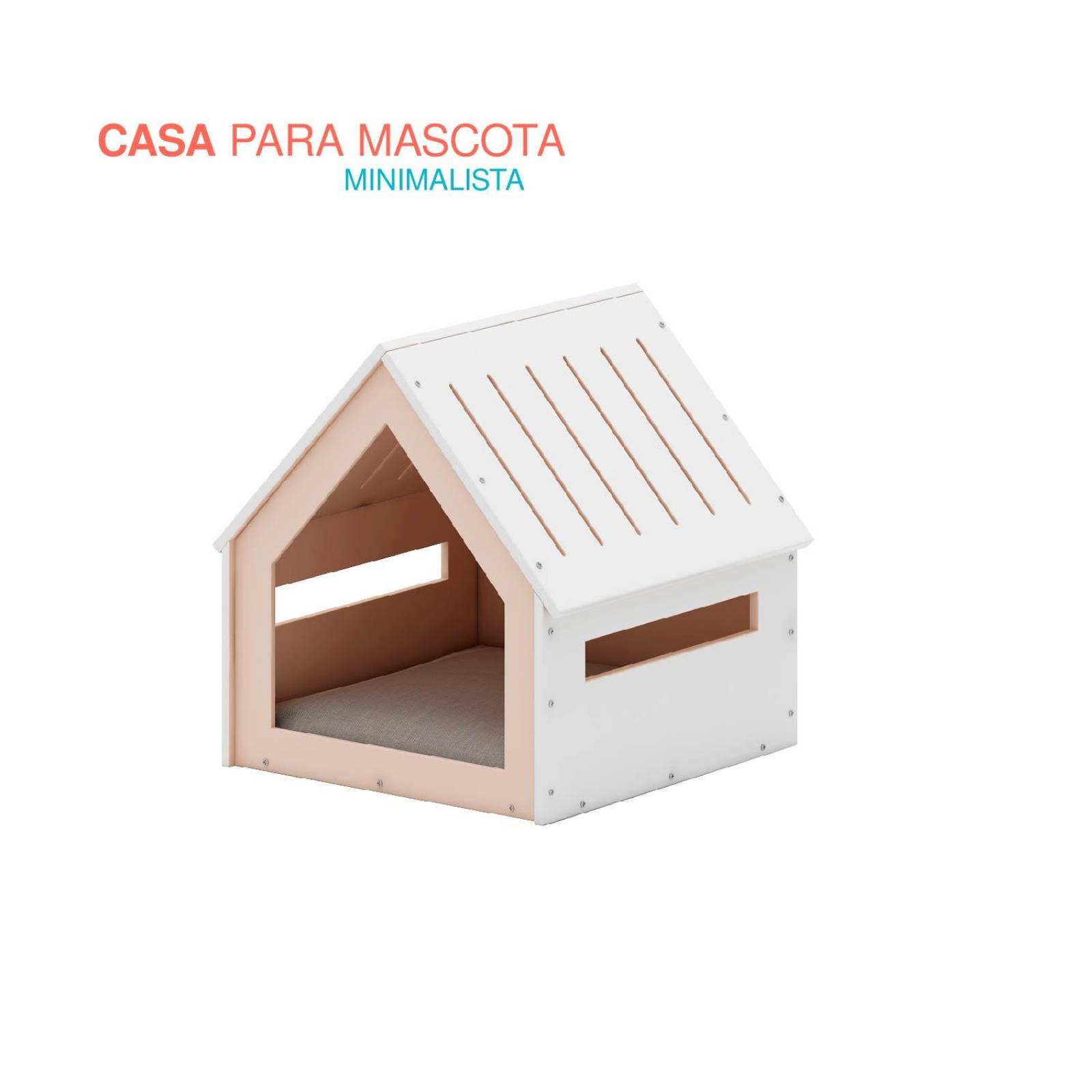 Casa para mascota 60.5x63x62.2cm Blanco